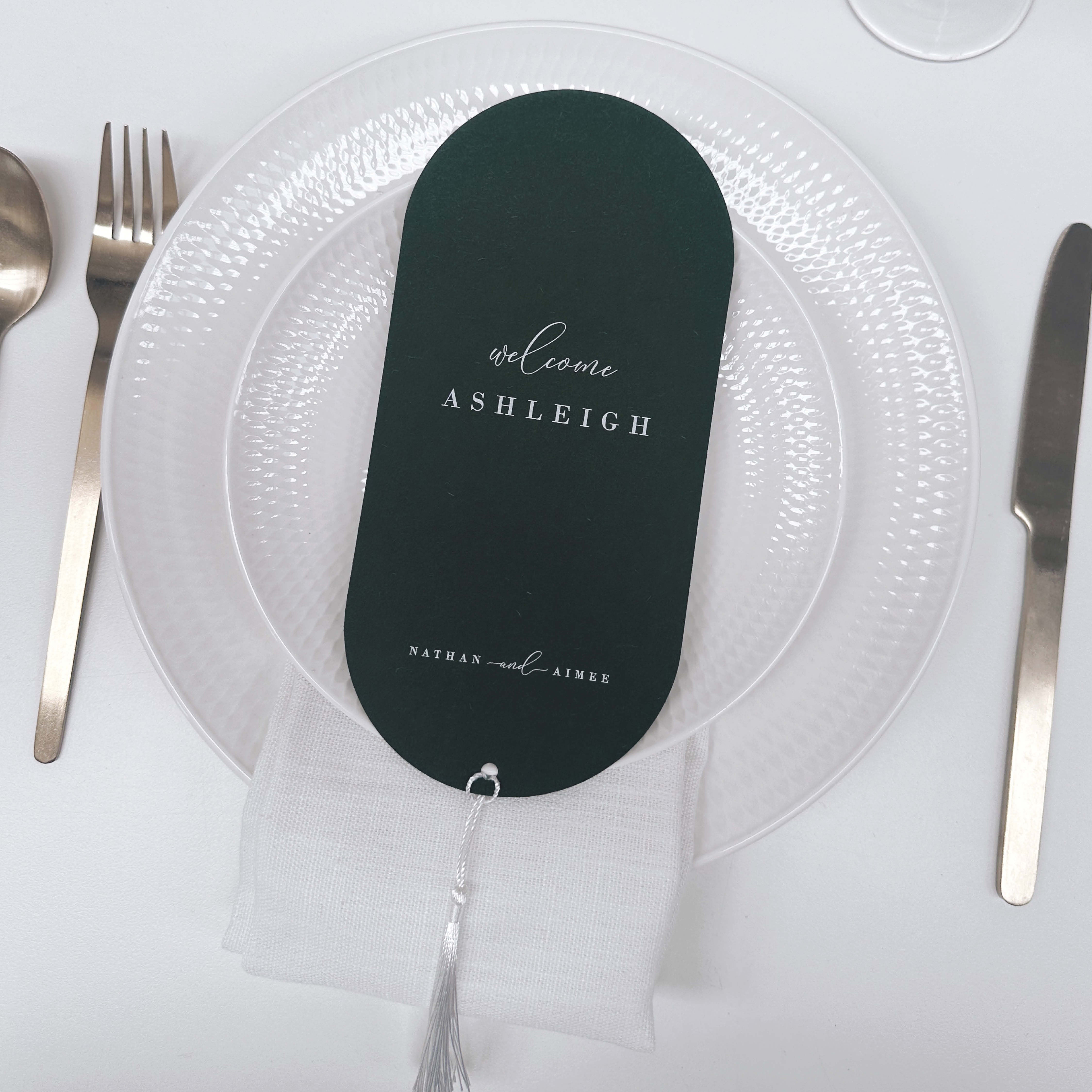 100x210mm Printed Menus with Tassels