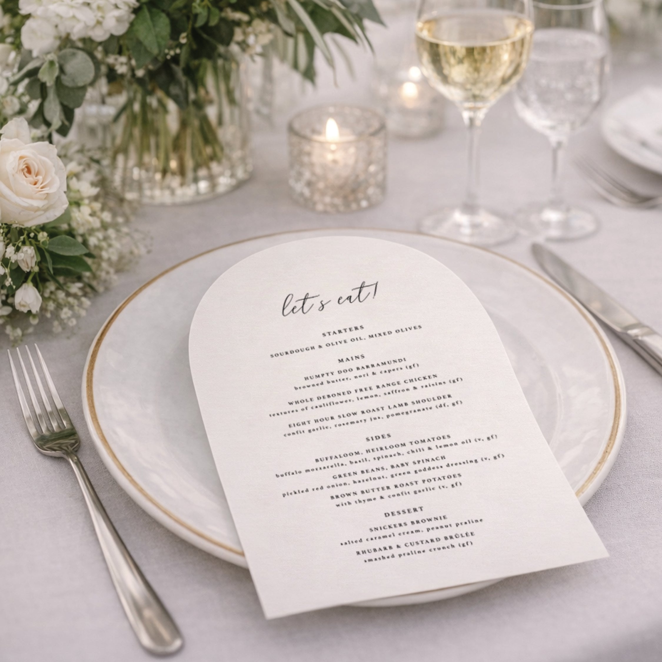 Dream - 120x180mm Printed Menus