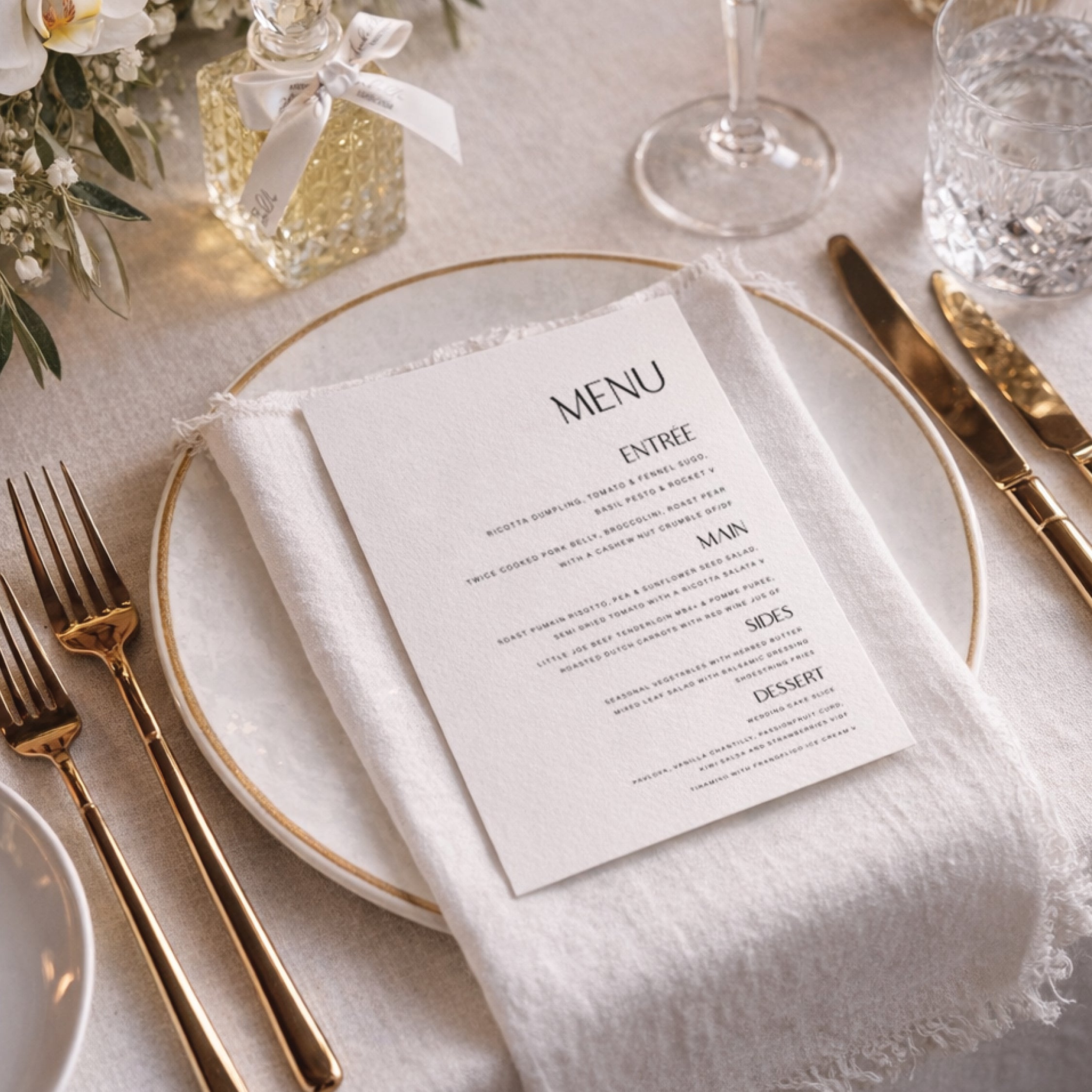 Glow - 120x180mm Printed Menus