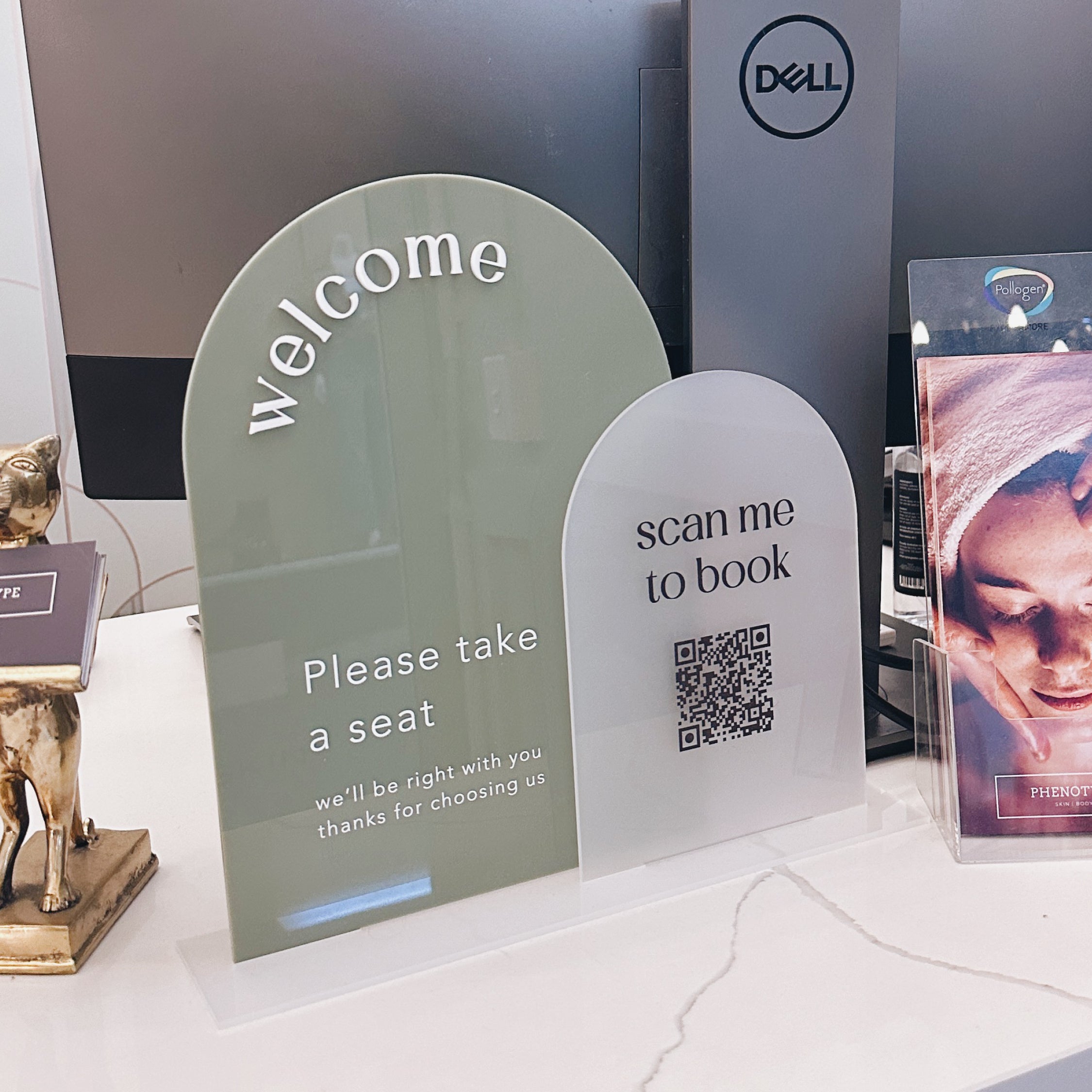 Branded Dual Acrylic Sign - Various Sizes