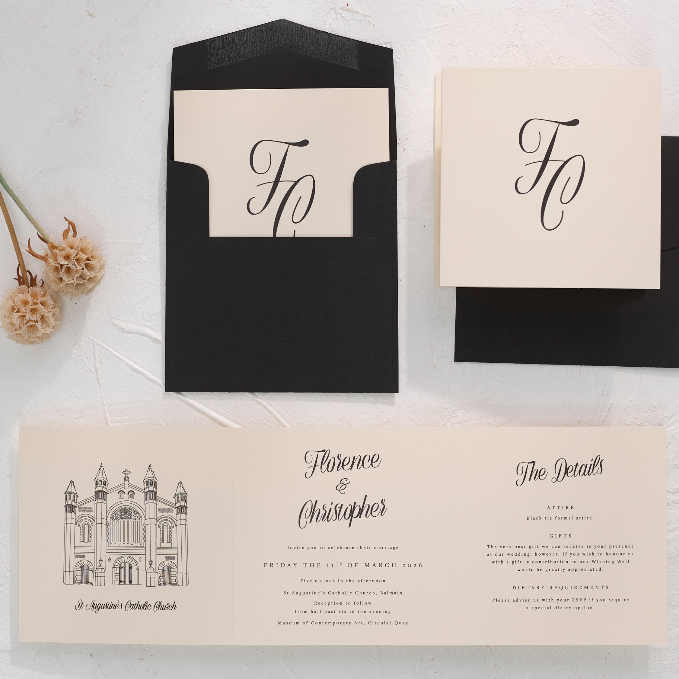 Hideaway - Wedding Invitation Folder & Envelope