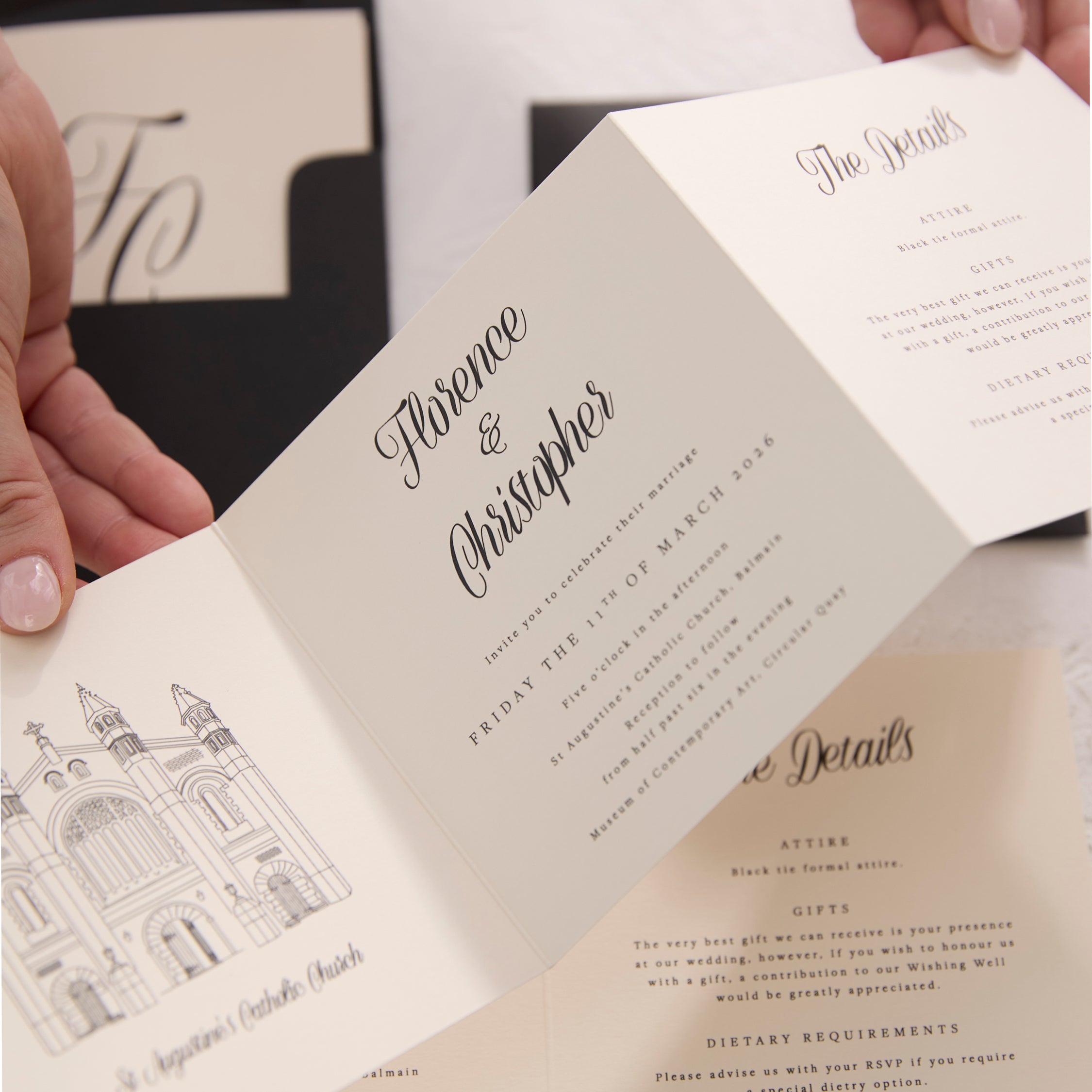 Hideaway - Wedding Invitation Folder & Envelope