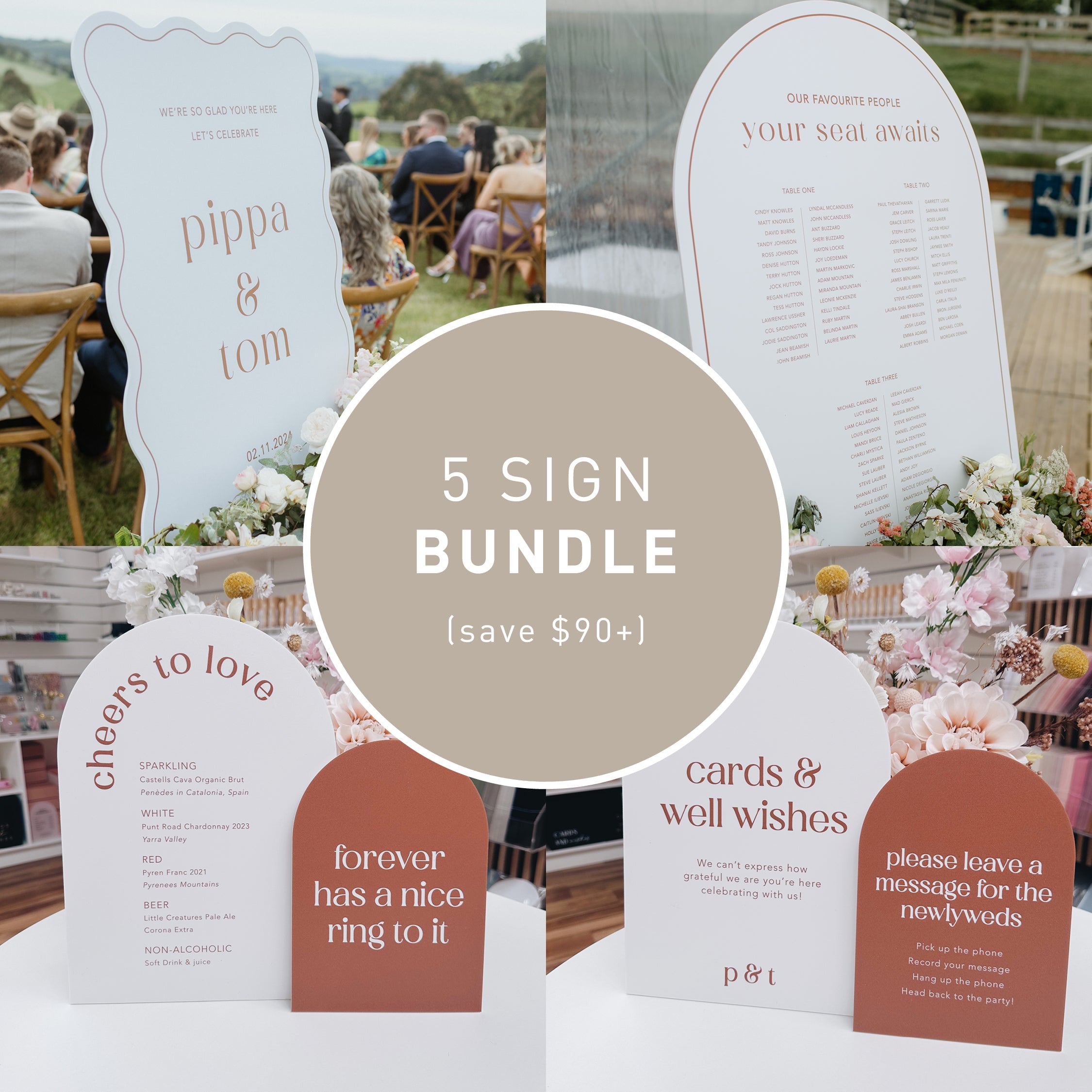 PVC Signage Bundle - 5 Signs (Save $90+!)