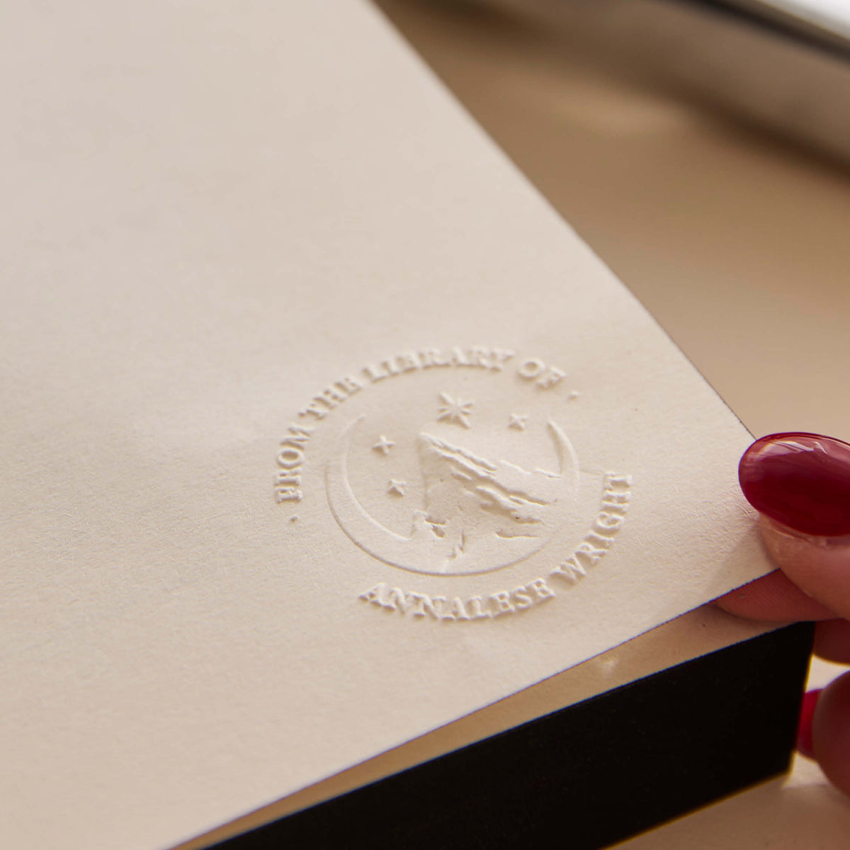 Custom Bookish Themed Embossing Stamps