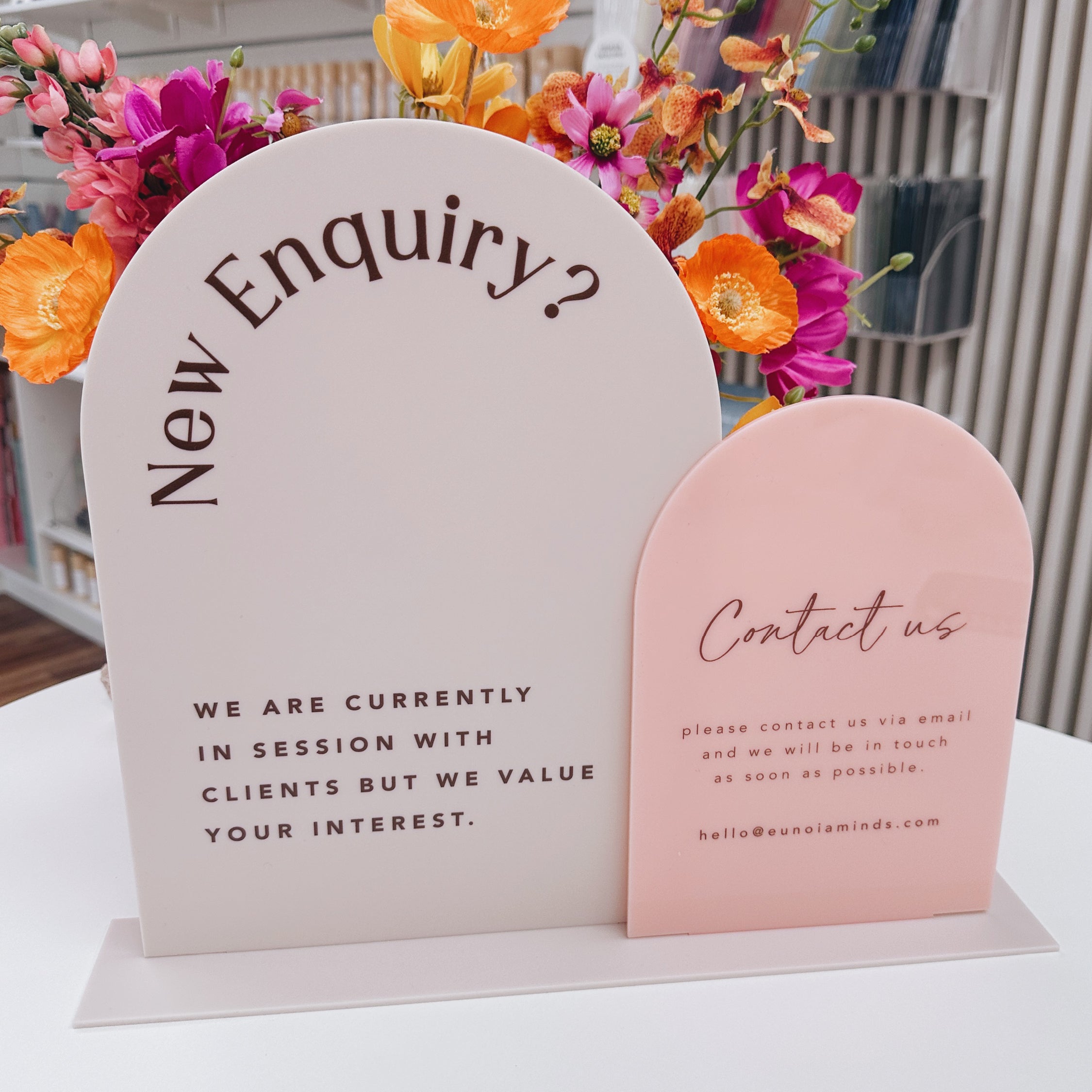 Branded Dual Acrylic Sign - Various Sizes