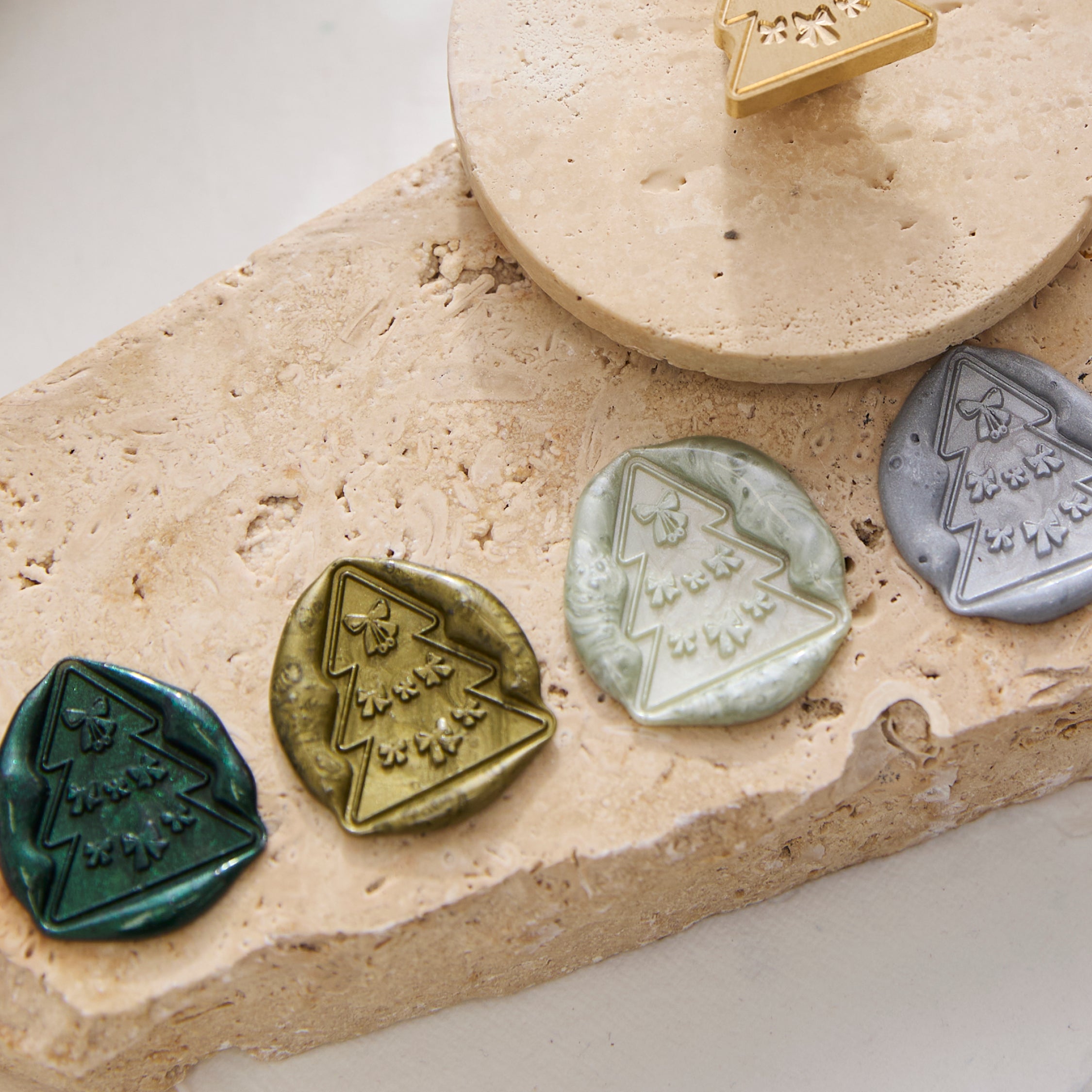 Wax Seal Stamp - Christmas Tree with Bows