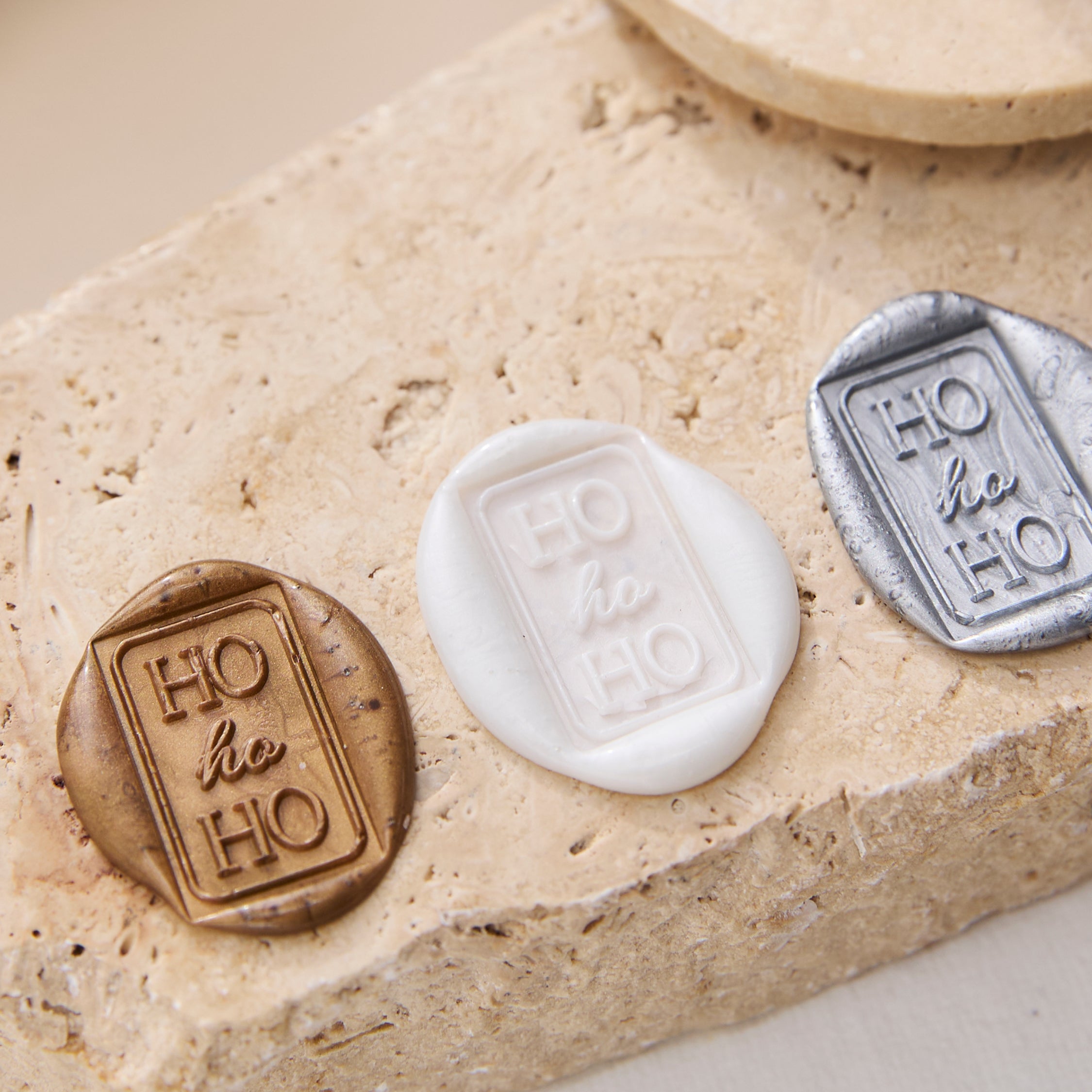 Wax Seal Stamp - Ho Ho Ho Rectangle