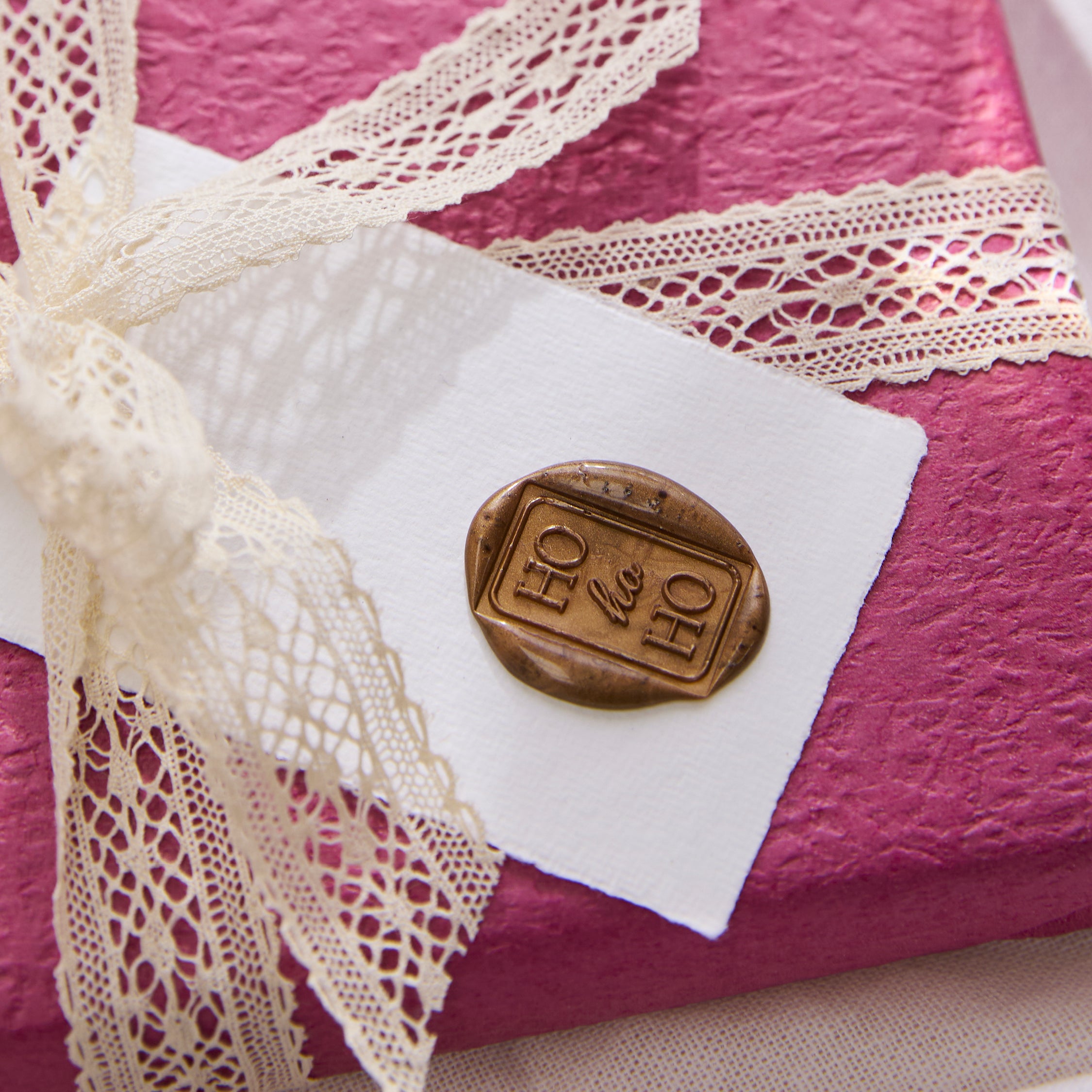 Wax Seal Stamp - Ho Ho Ho Rectangle