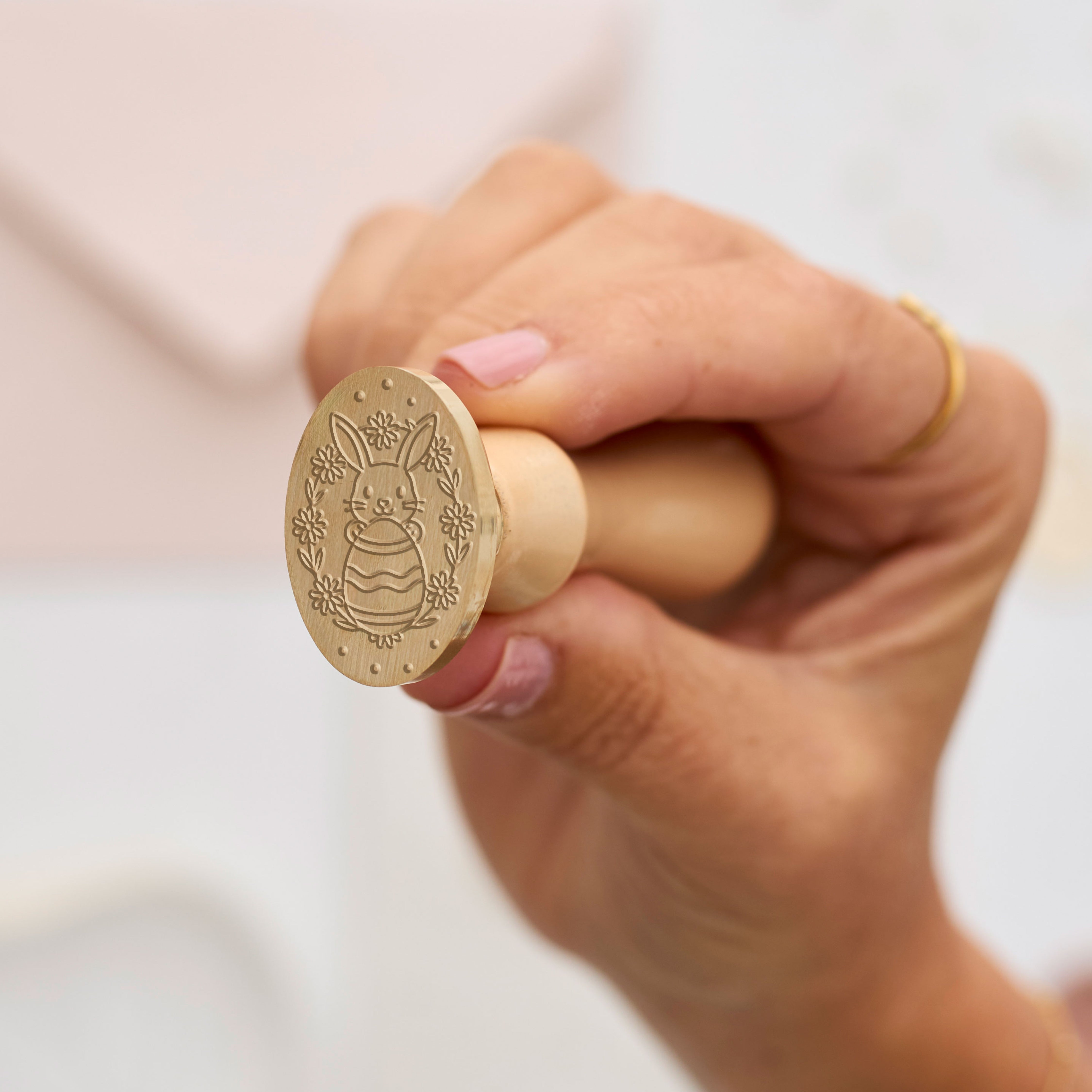 Wax Seal Stamp - Oval Easter Wreath