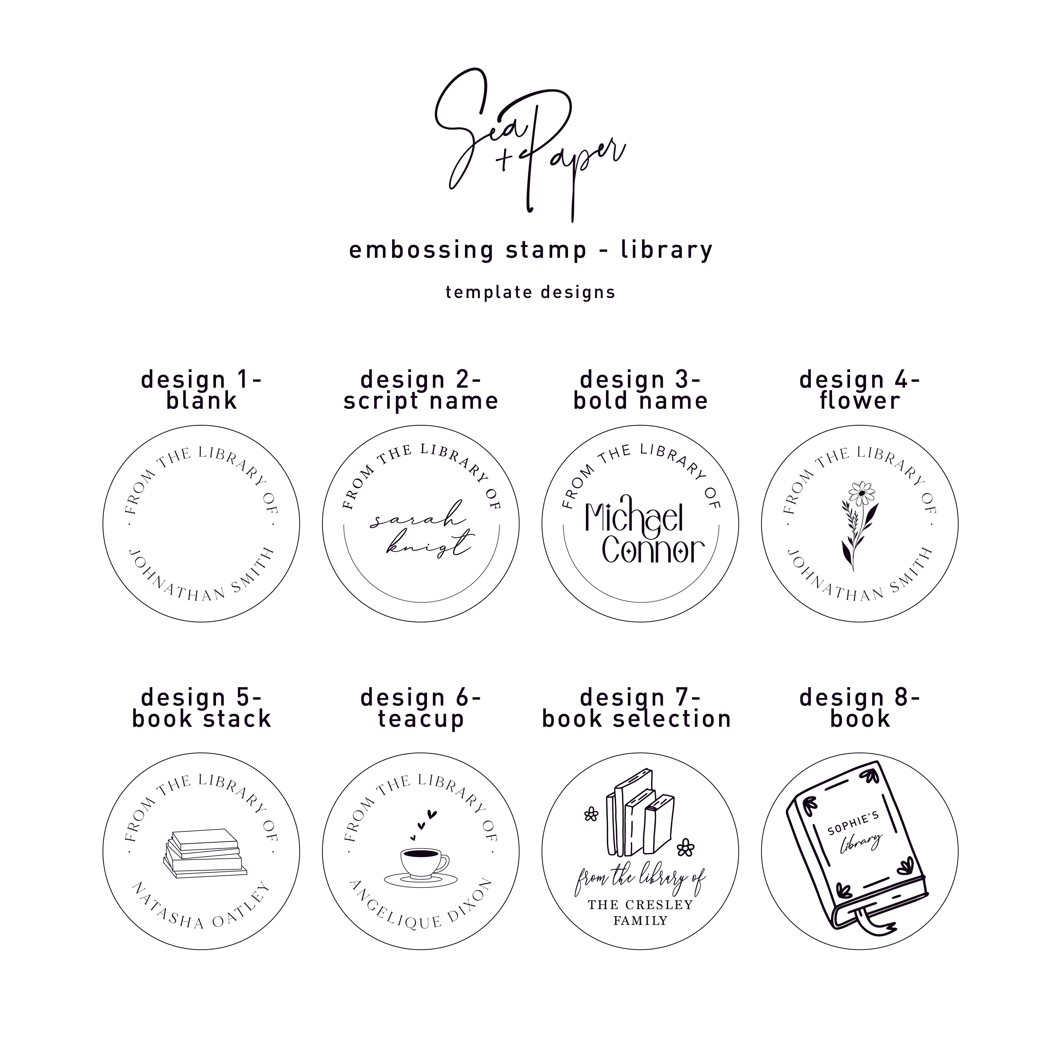 Custom Library Embossing Stamp