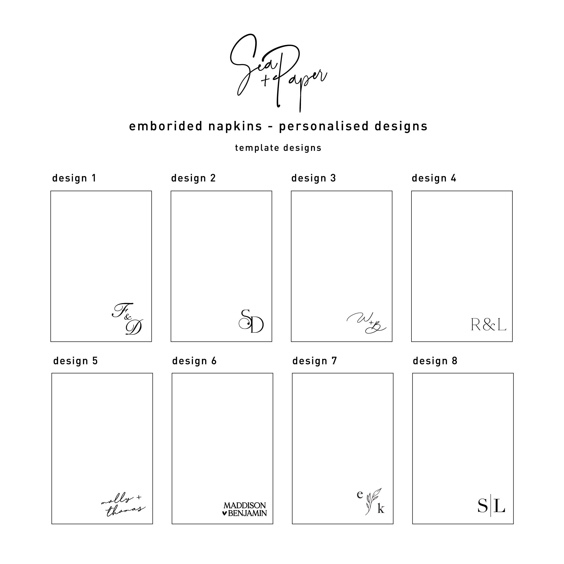 Embroidery Napkins - Monogram