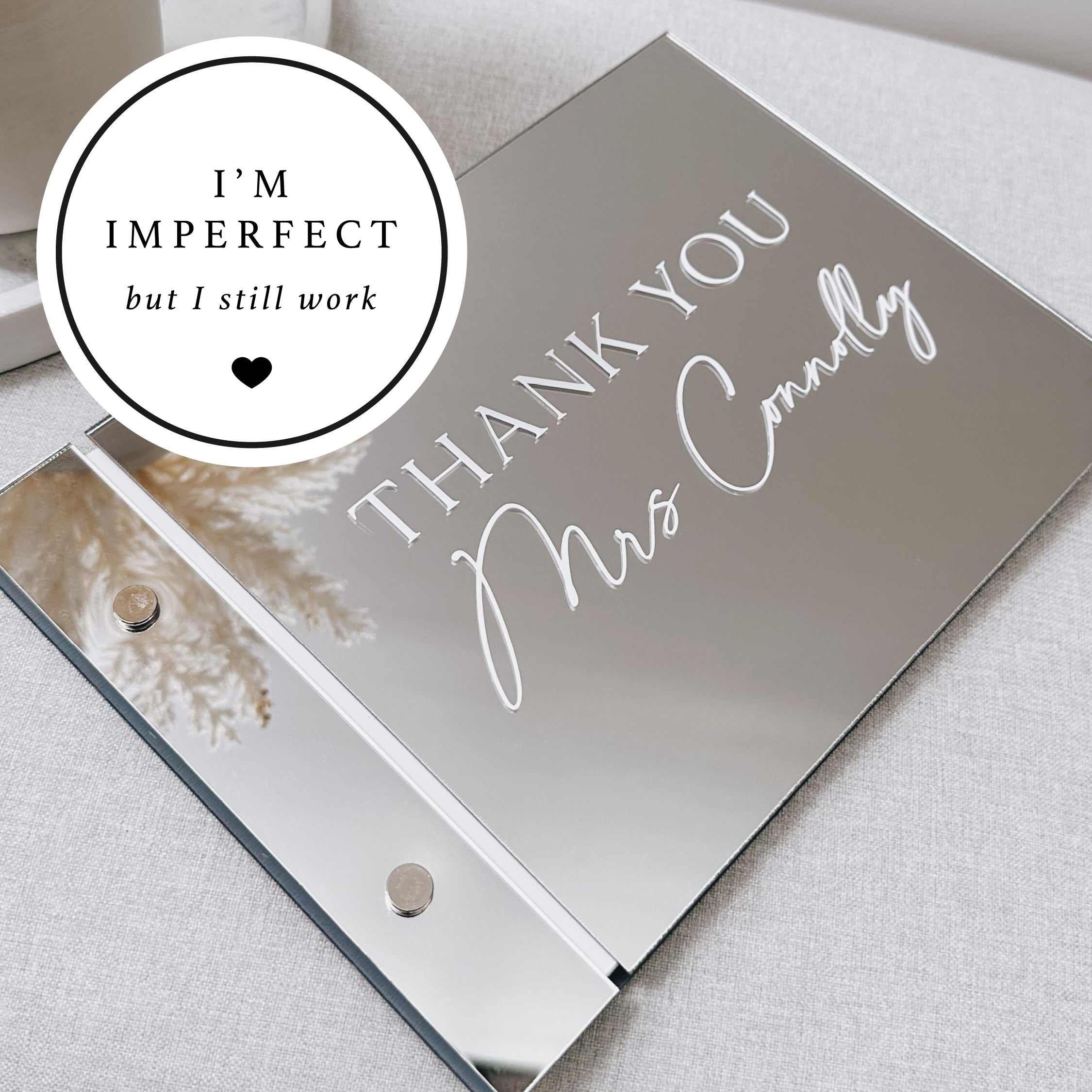 Acrylic Guestbook - Mirror Silver *IMPERFECT QUALITY*