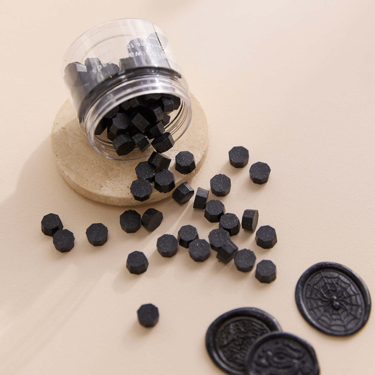 Black Glitter - Sealing Wax Beads