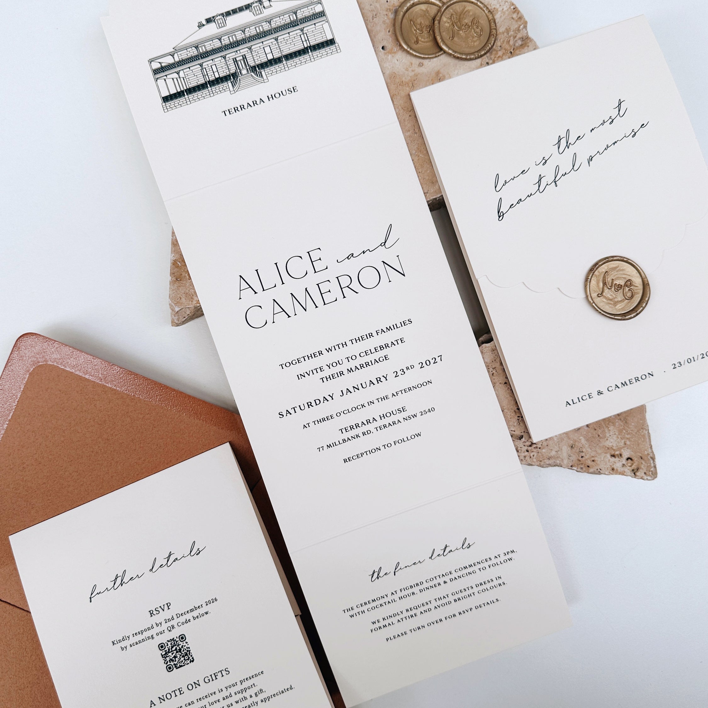 Keepsake - Wedding Invitation Folder & Envelope