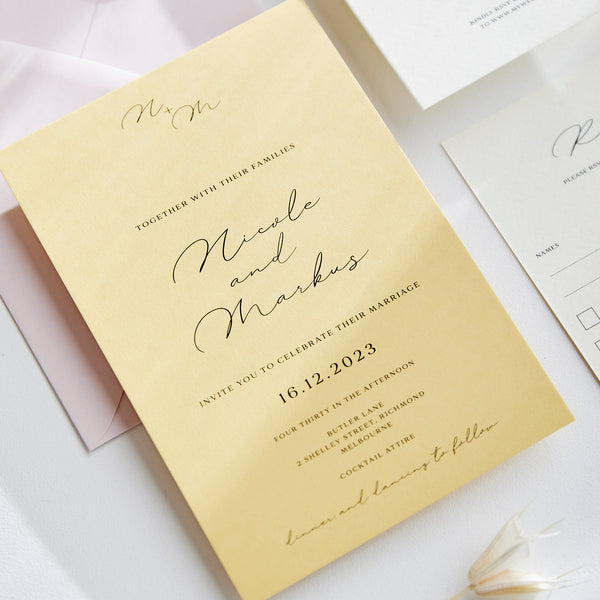 Lust - Wedding Invitation & Envelope