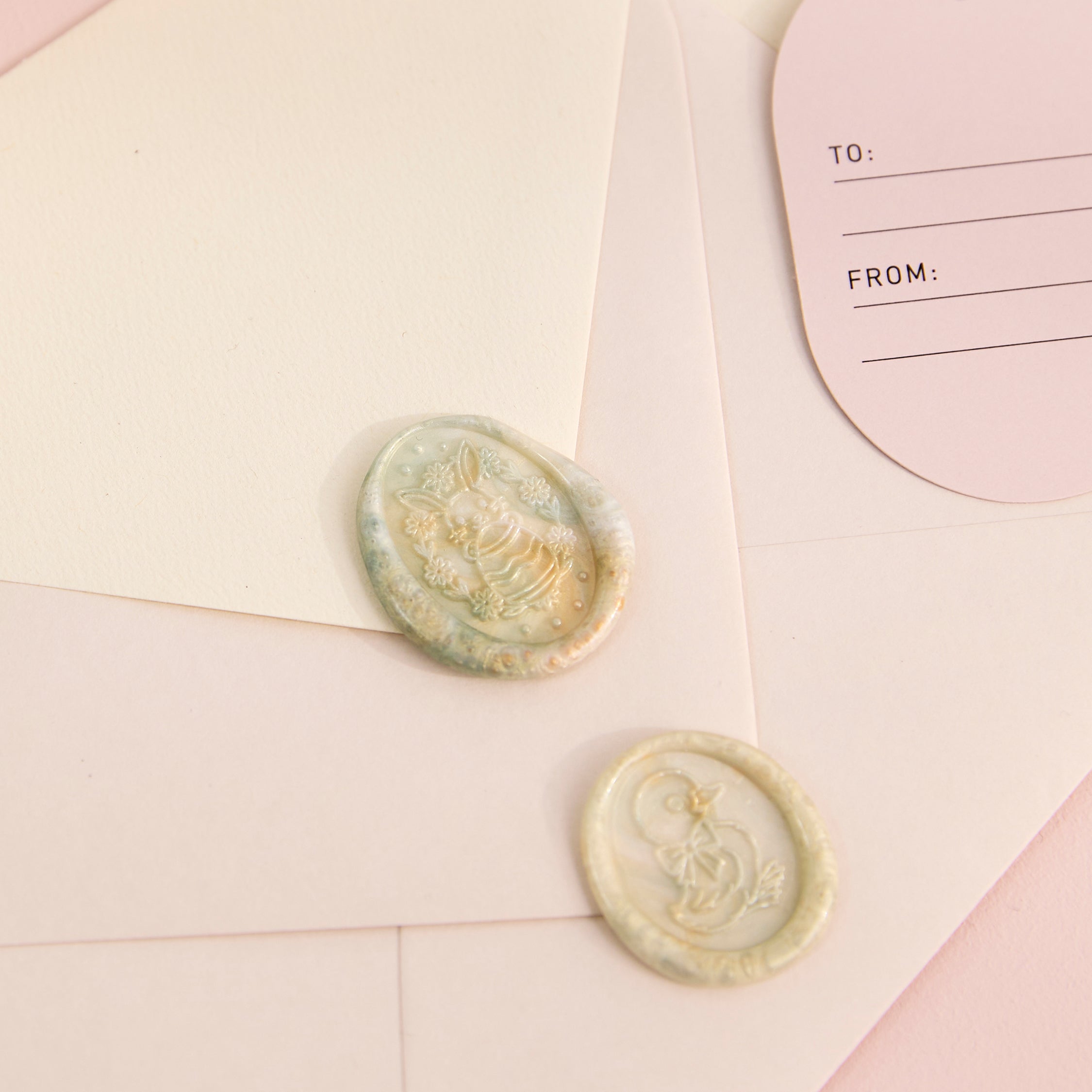 Wax Seal Stamp - Oval Easter Wreath