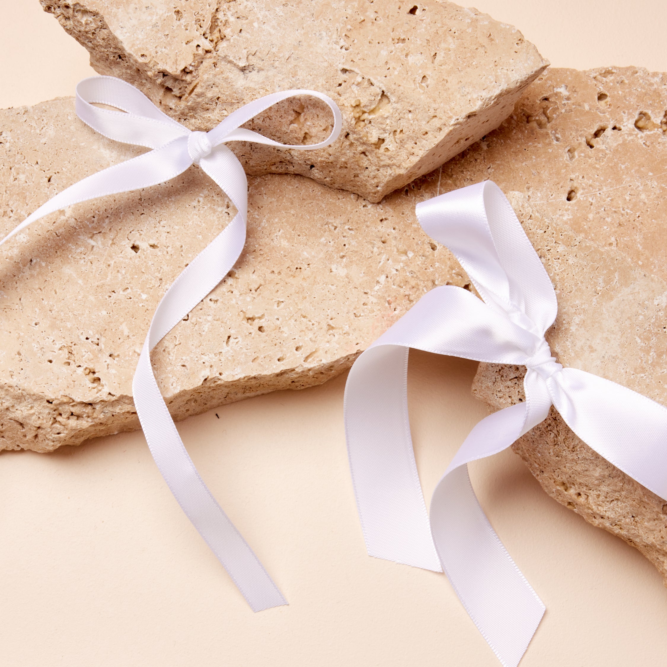 Satin Ribbon Roll - White