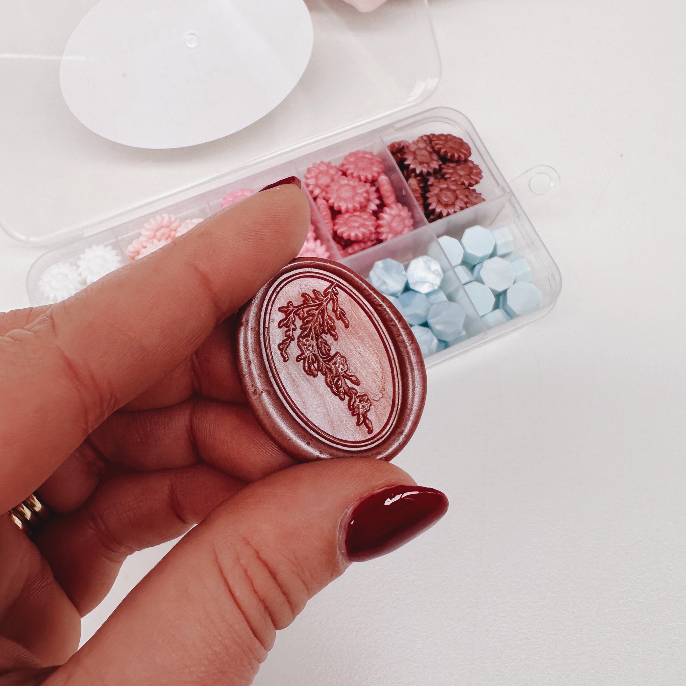 Wax Seal Stamp - Wisteria Vine Oval