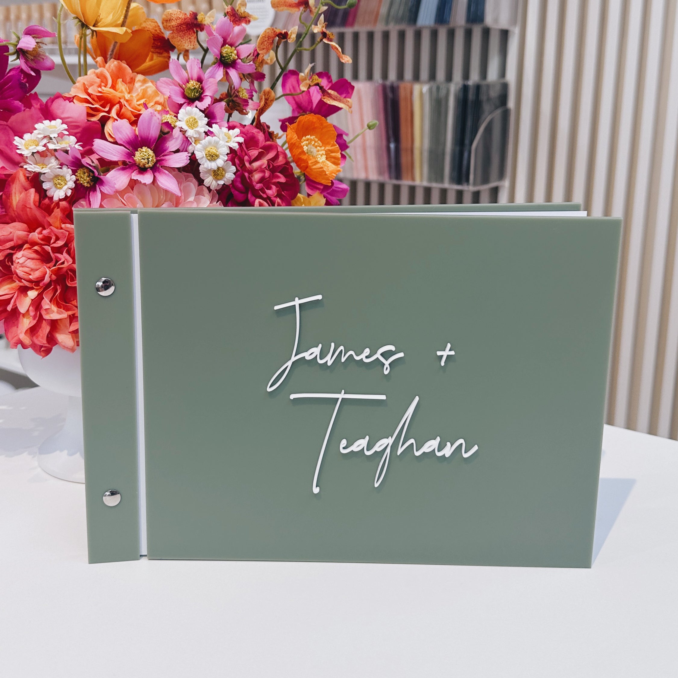 Large Custom Acrylic Guestbook