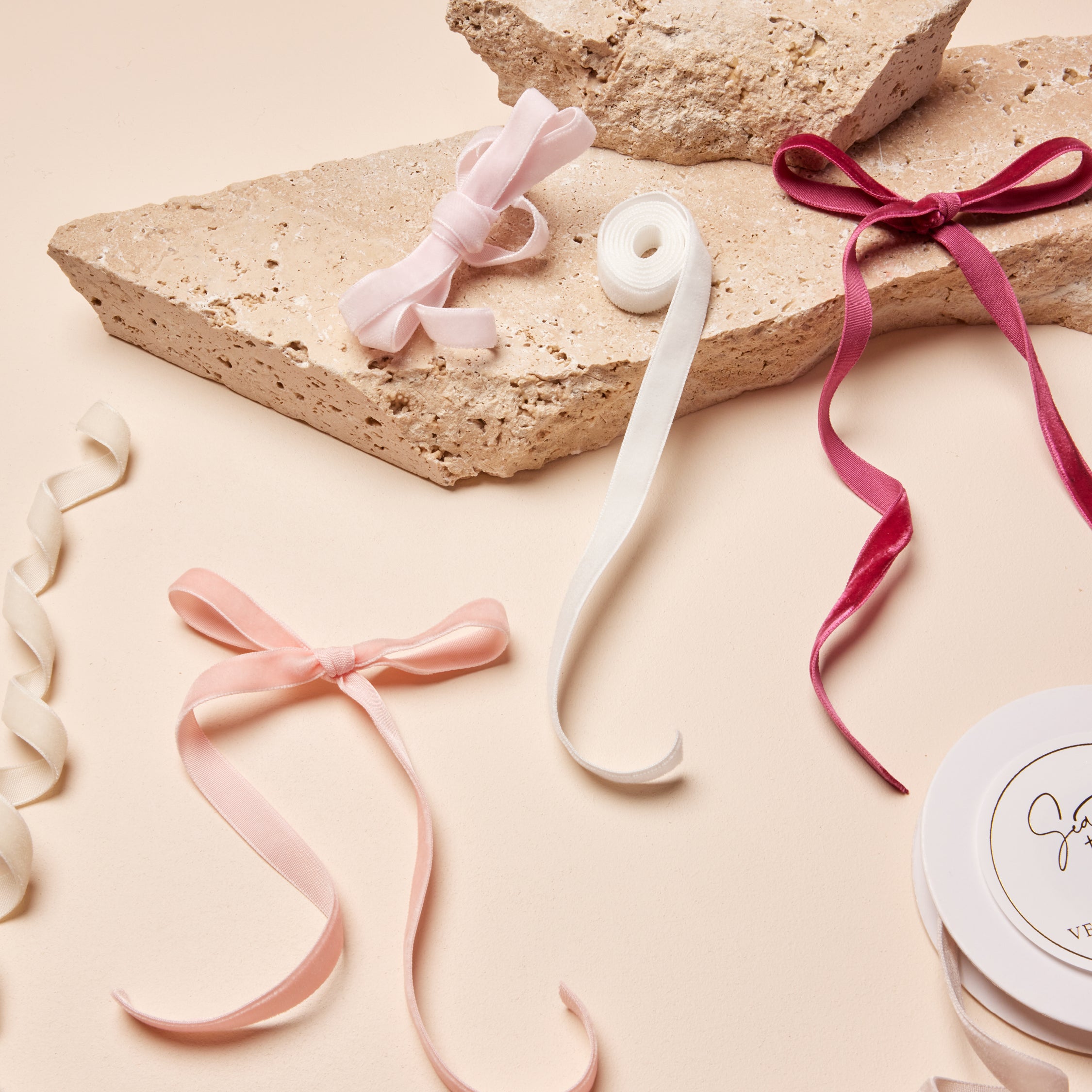 Velvet Ribbon Roll - Navy