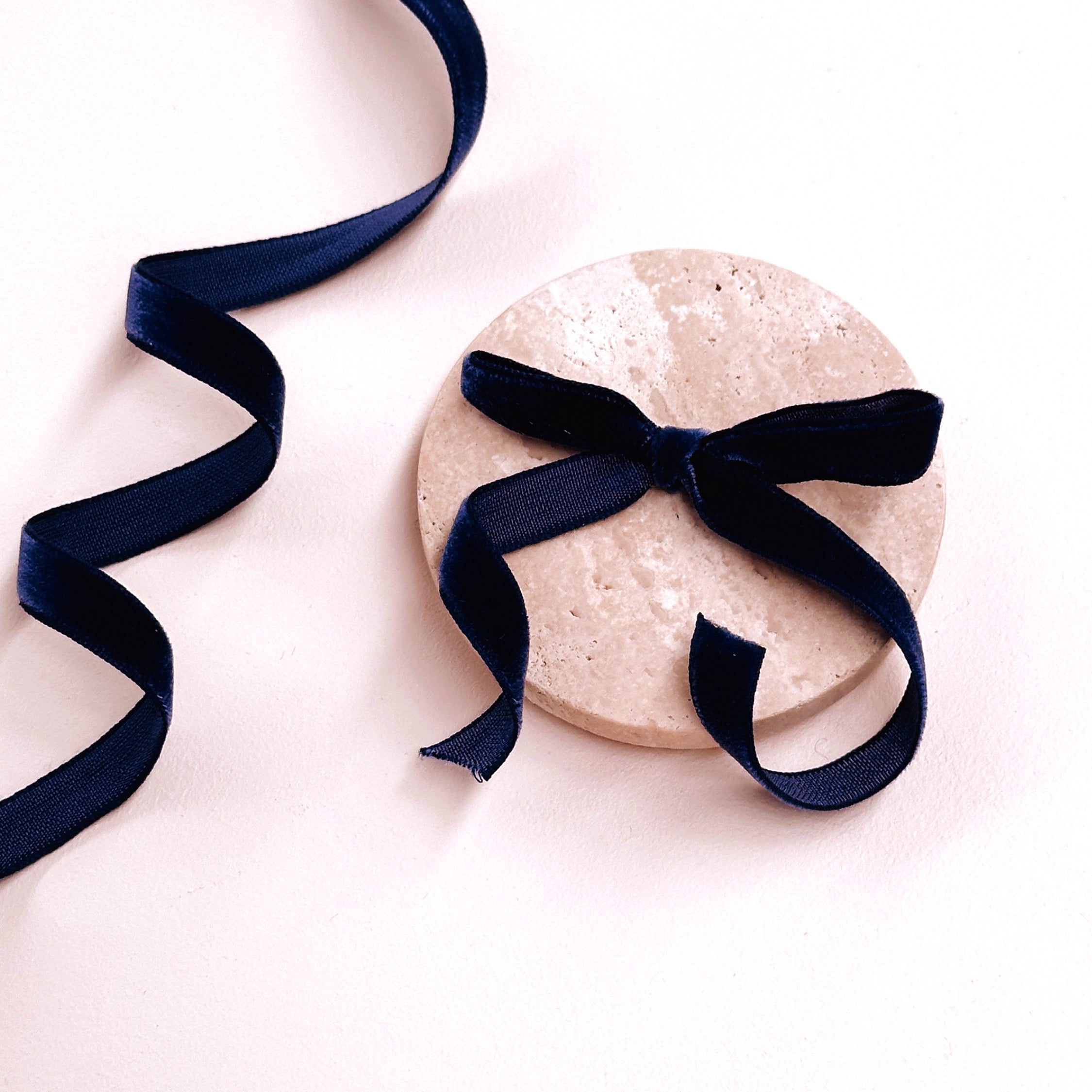 Velvet Ribbon Roll - Navy