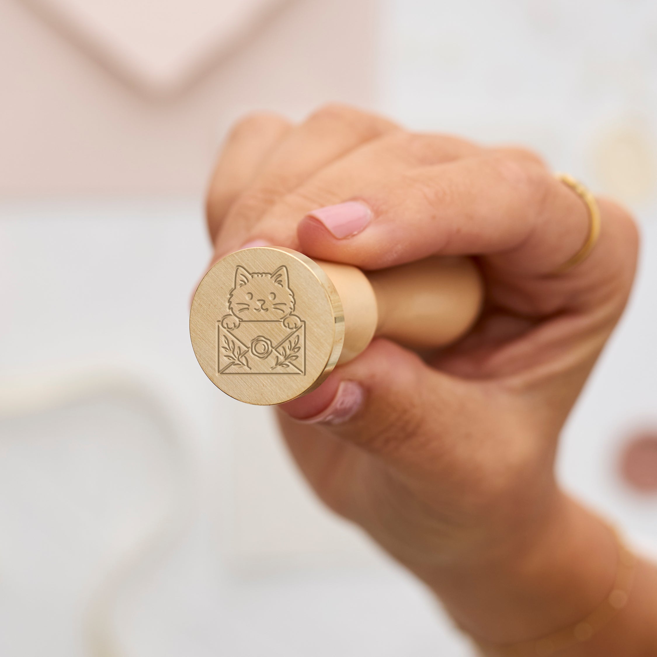 Wax Seal Stamp - Cat Letter