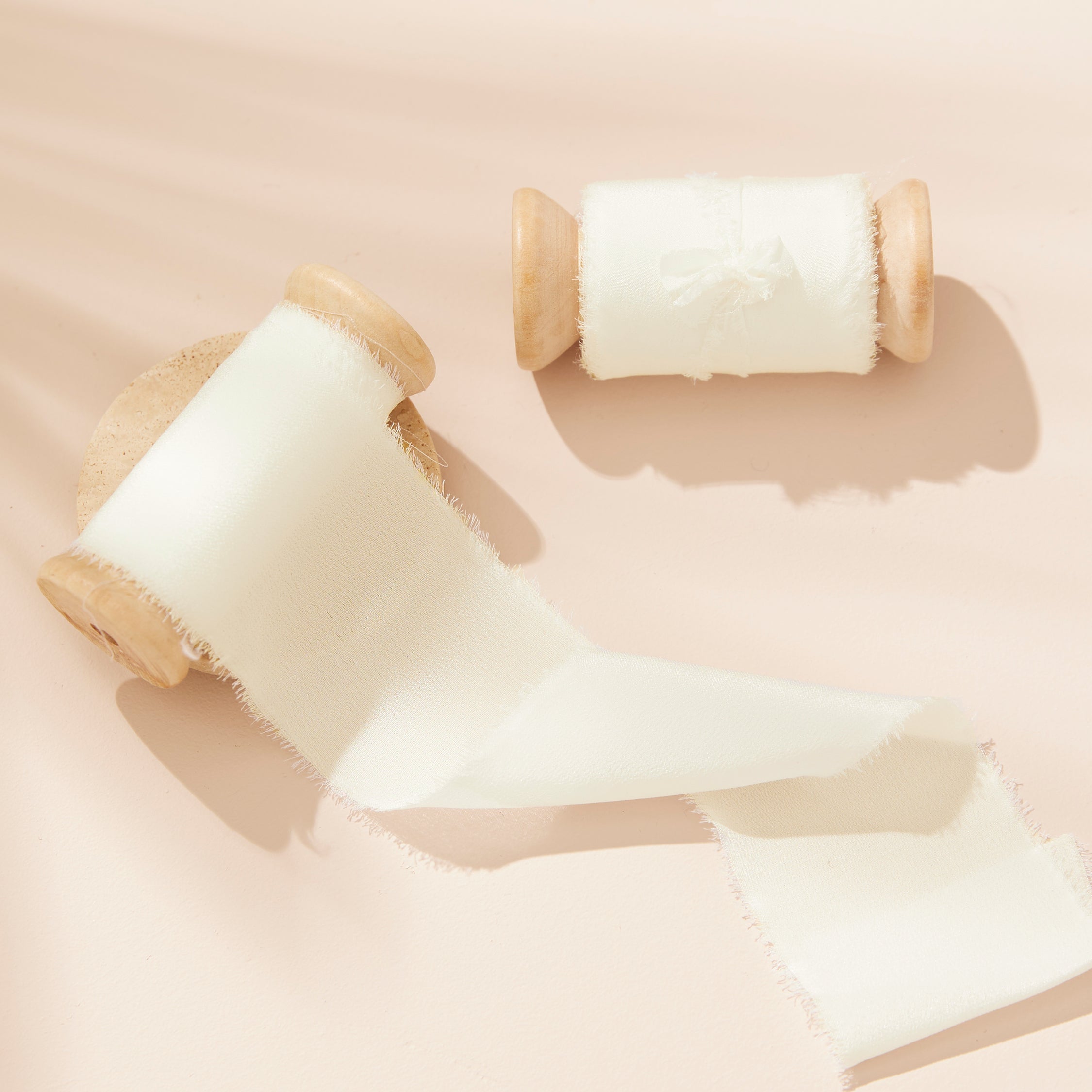 Silk Ribbon Roll - Cream (50mm width)