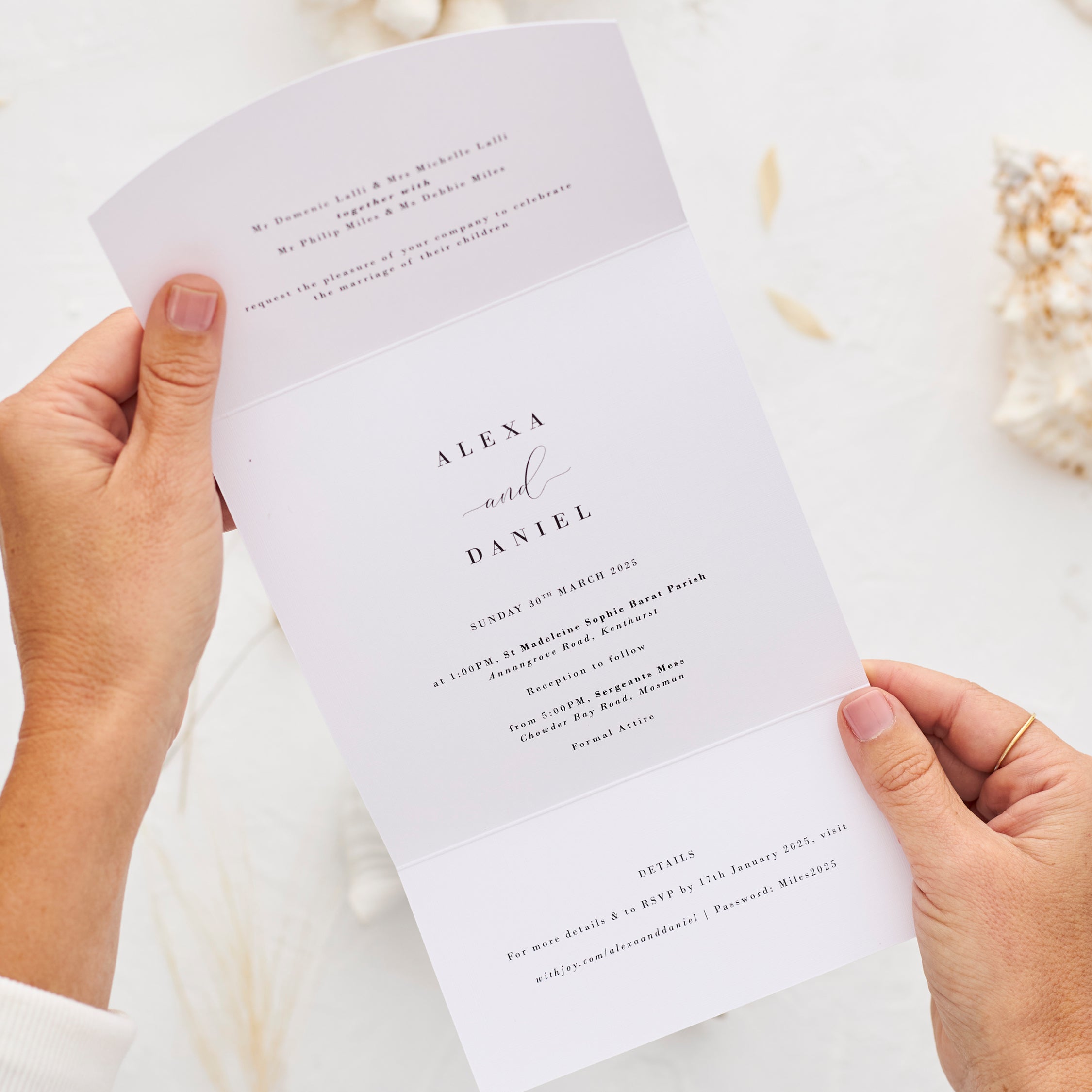 Take Me Away - Wedding Invitation Folder & Envelope