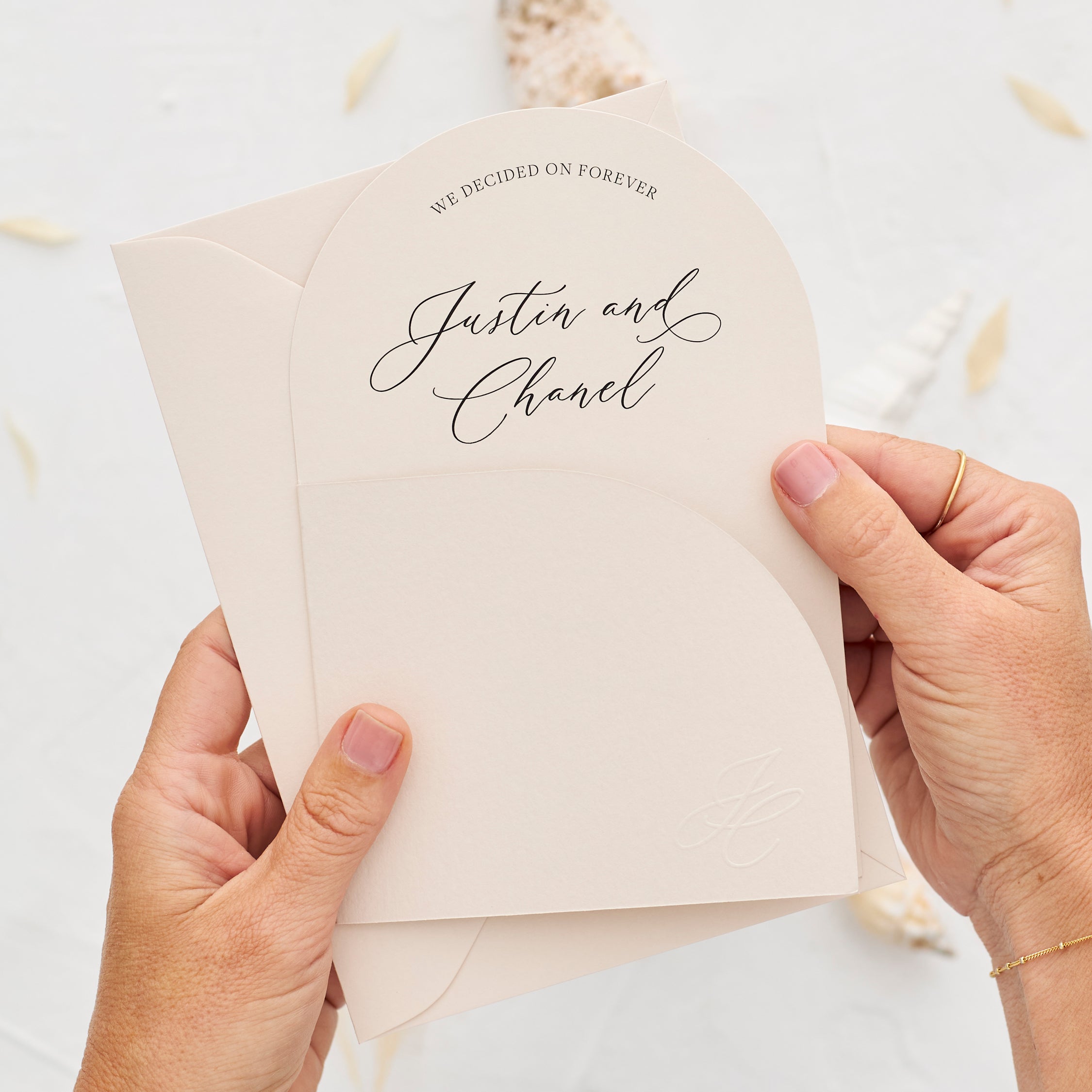 Tie The Knot - Wedding Invitation Folder & Envelope