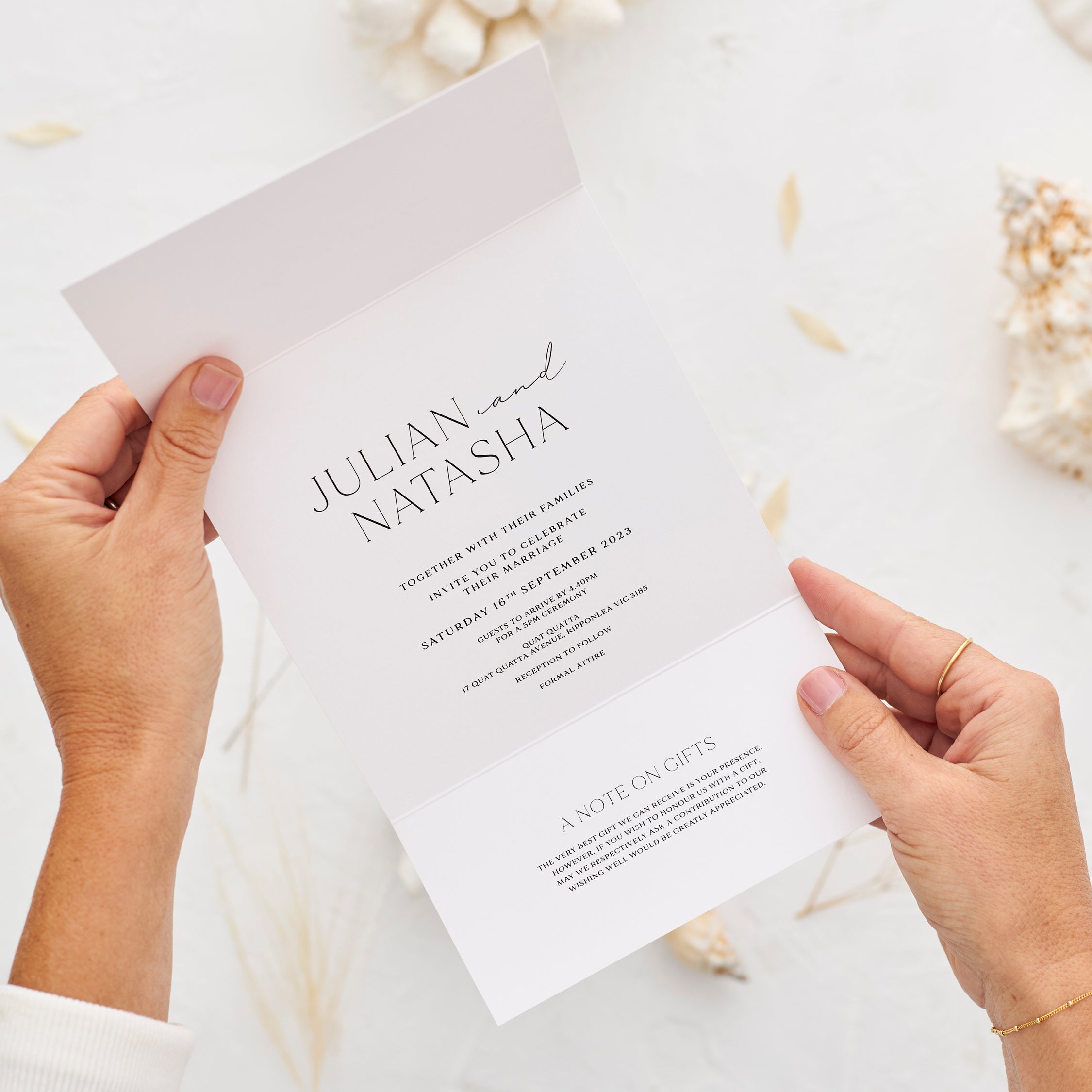 Take Me Away - Wedding Invitation Folder & Envelope