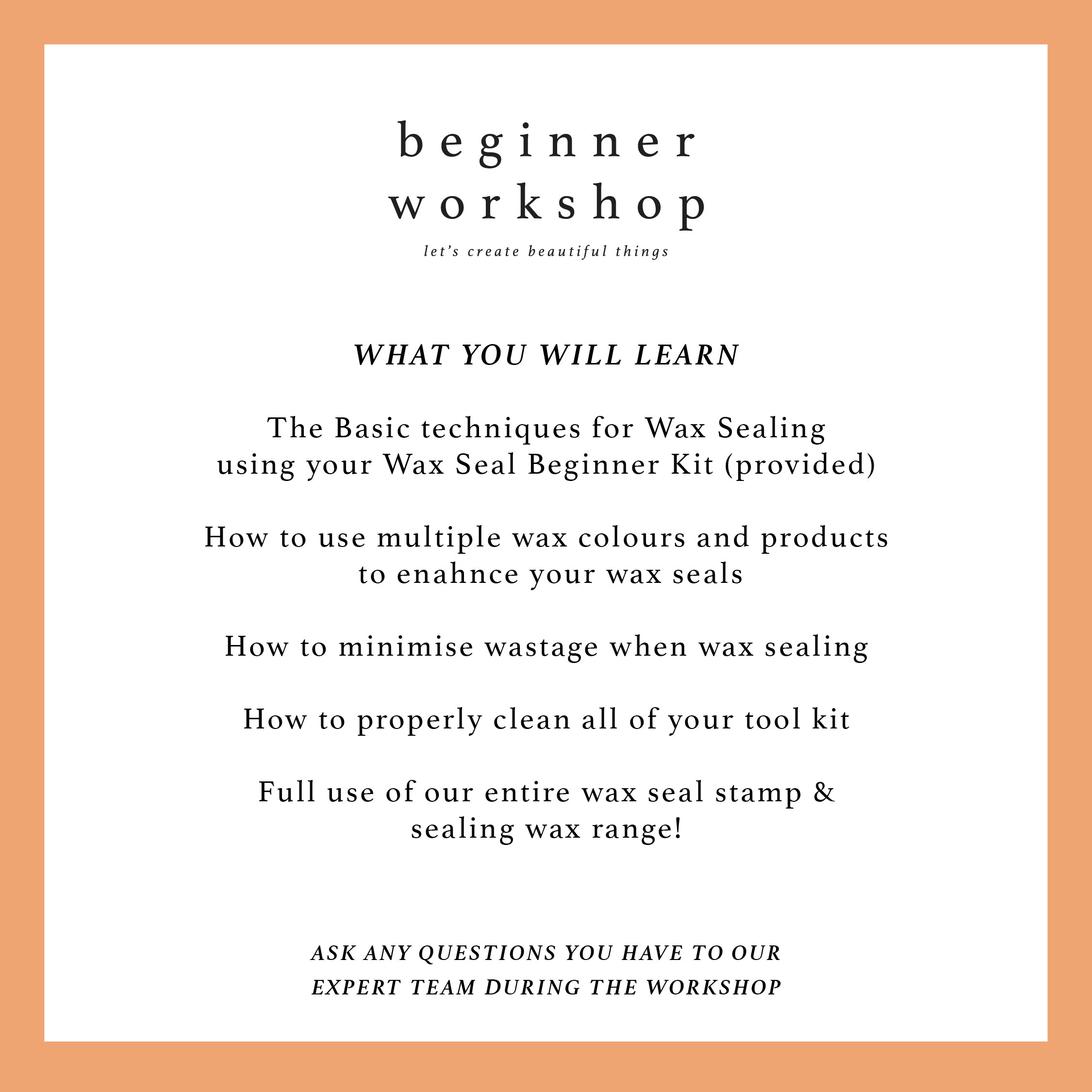 Wax Sealing Workshops