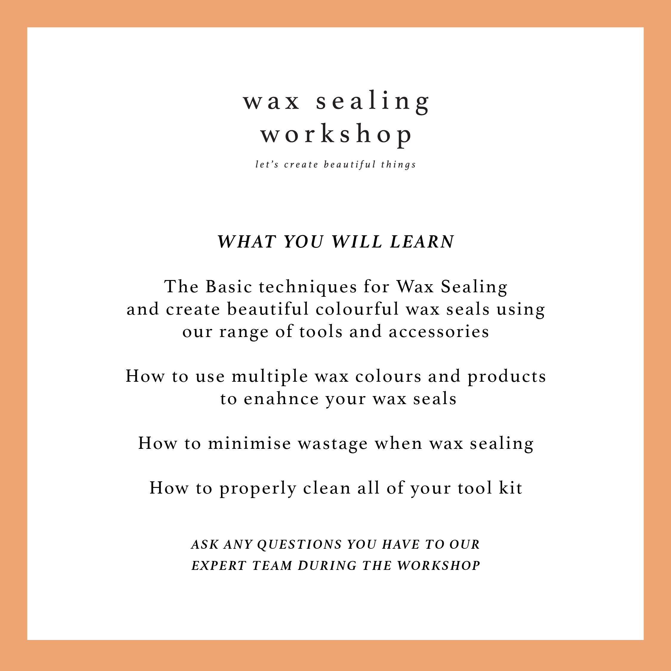 CHRISTMAS WAX SEALING WORKSHOPS 2025 - 4 dates available!