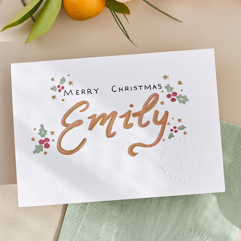 Christmas DIY Card & Envelope Set - 6pk