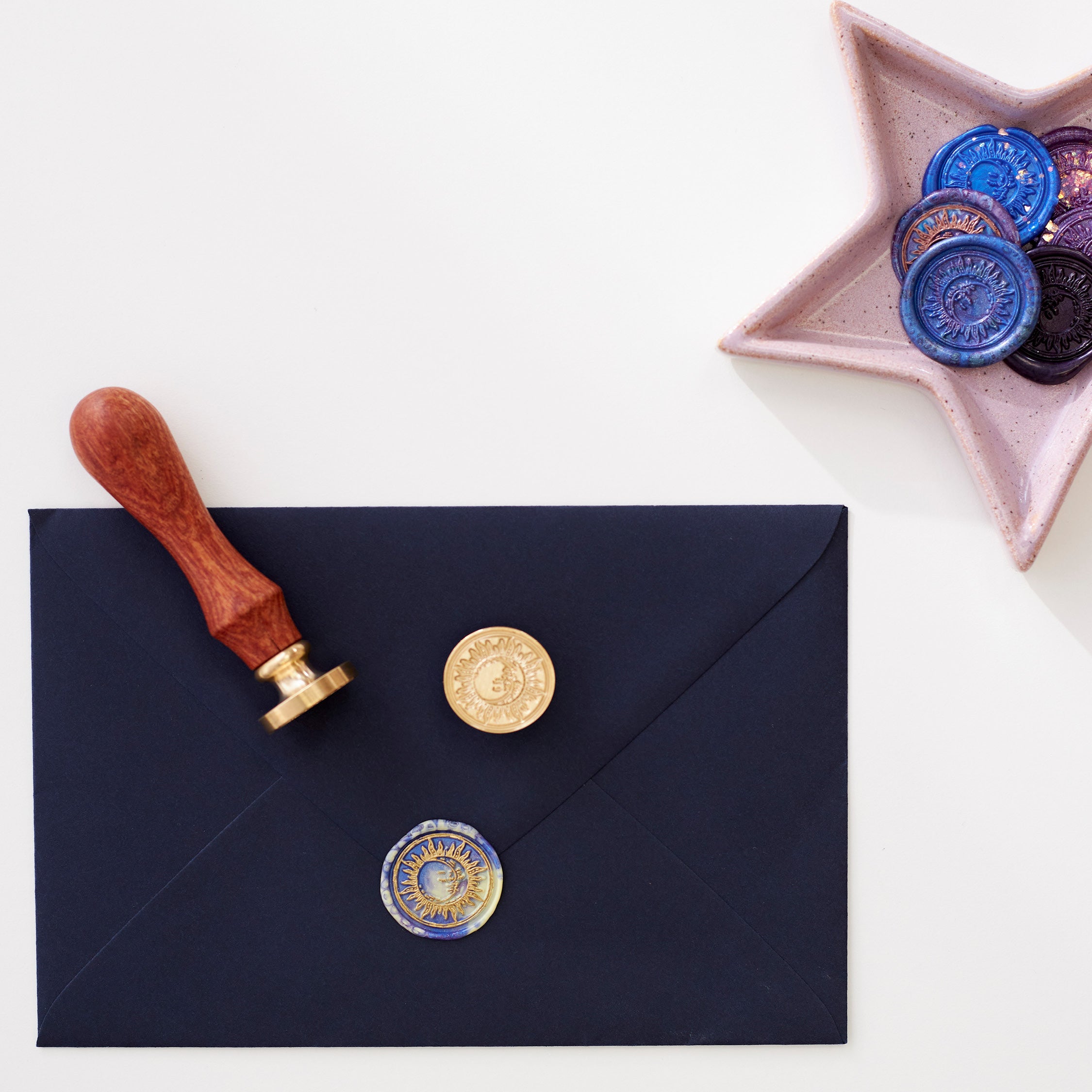 Wax Seal Stamp - Moon & Sun