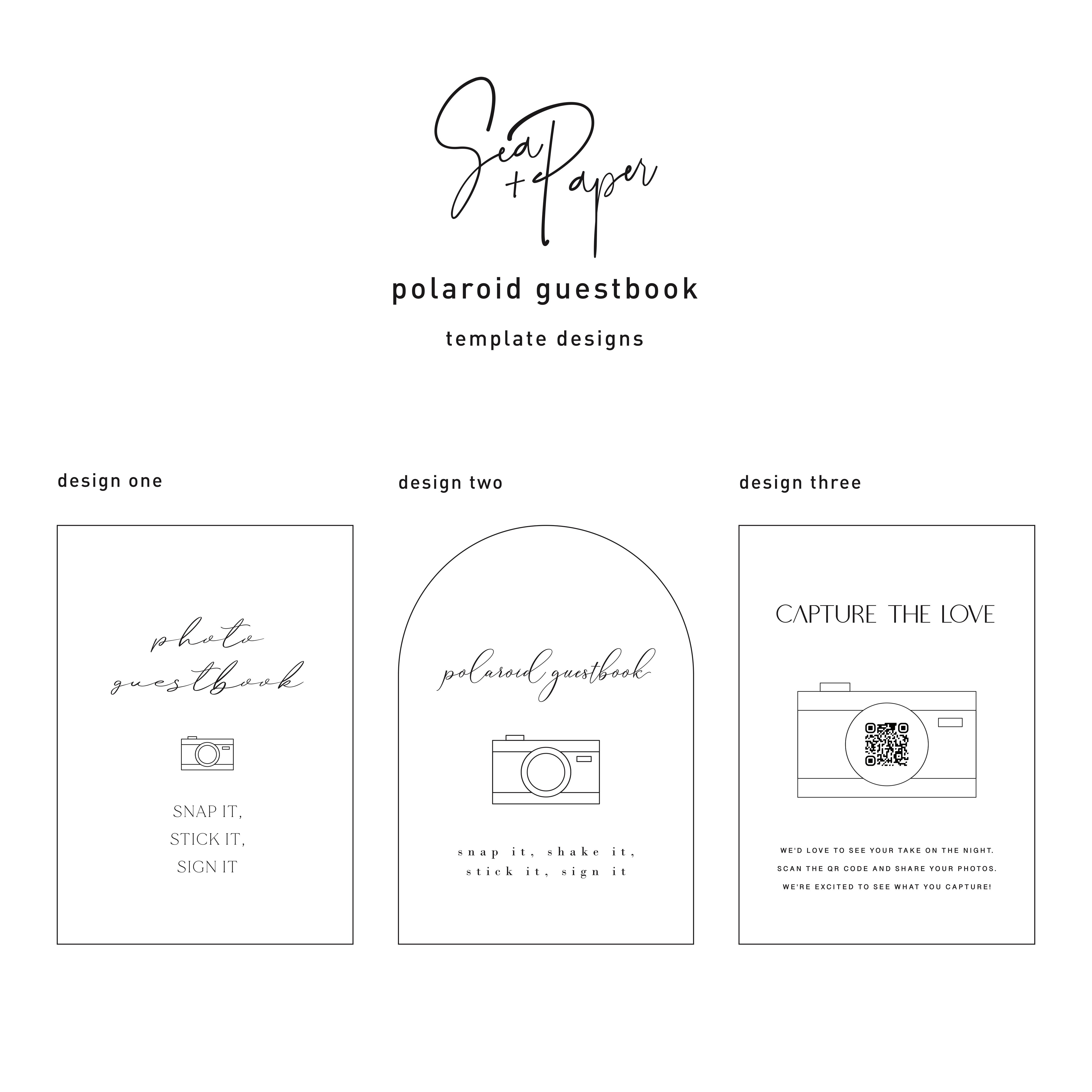 Polaroid Guestbook Guestbook Sign - Various Sizes