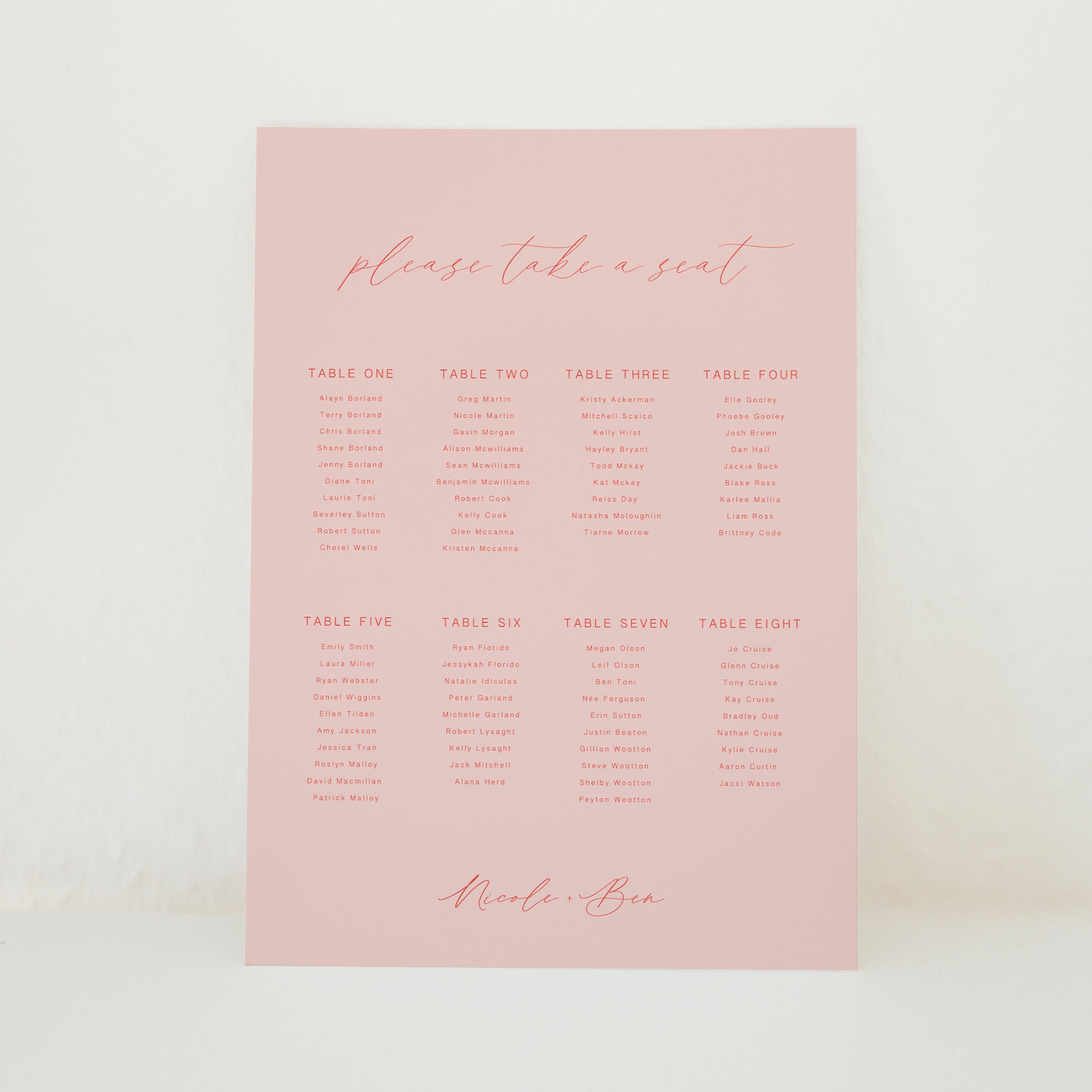 Cheer - Seating Chart