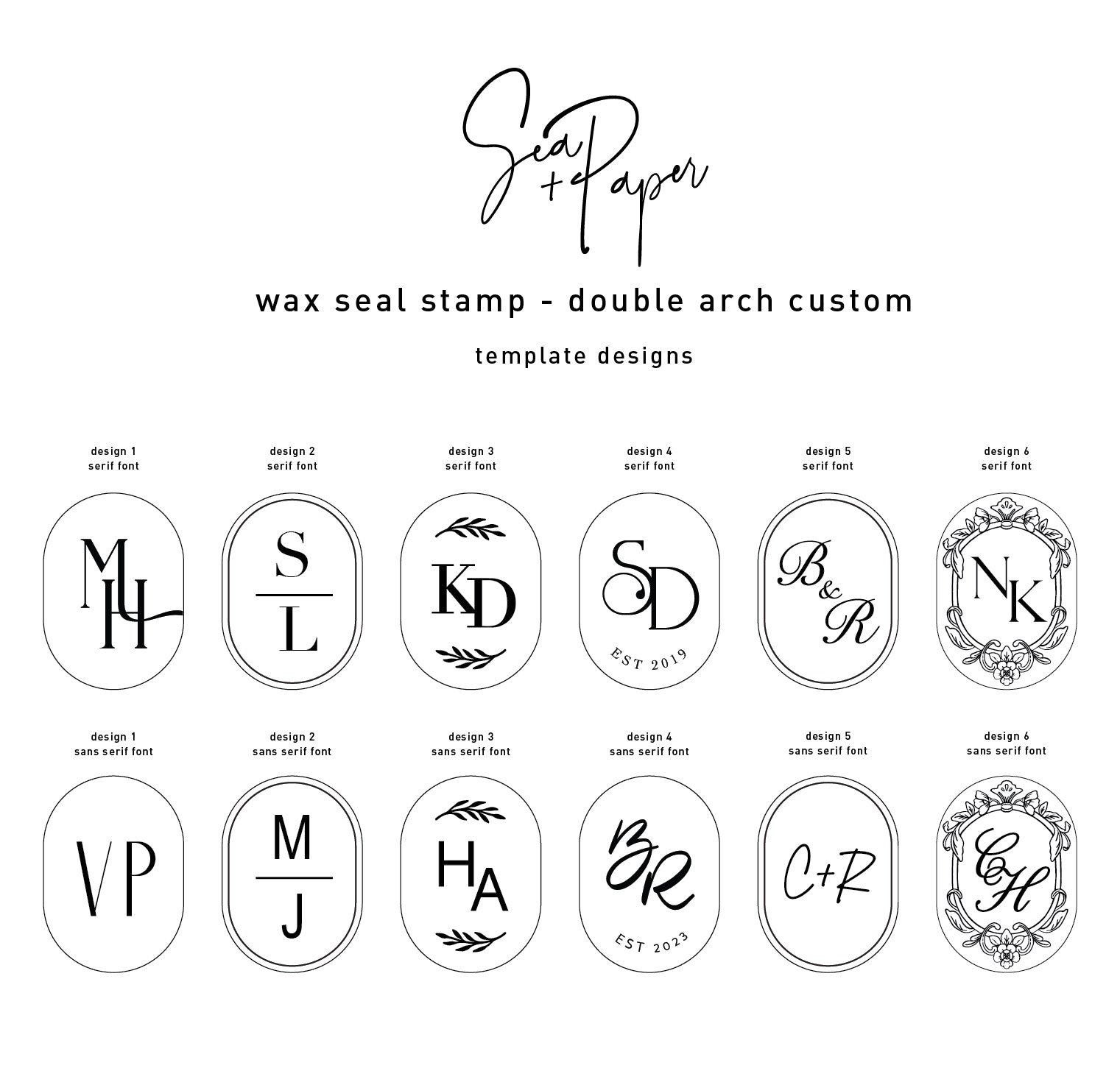 Double Arch - Custom Wax Seal Stamp