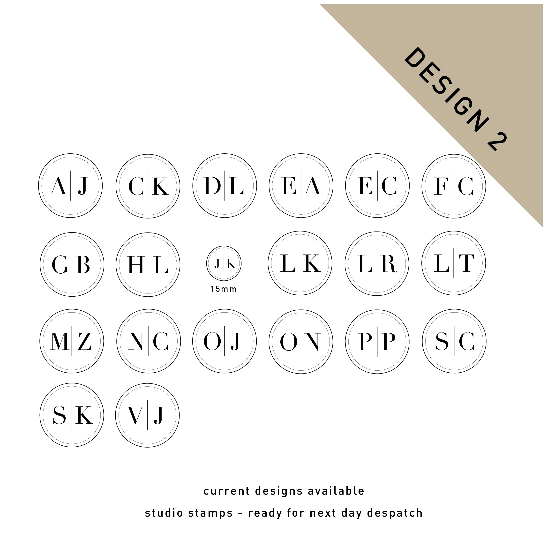 Studio Stock Custom Wax Seal Stamp - Design 2