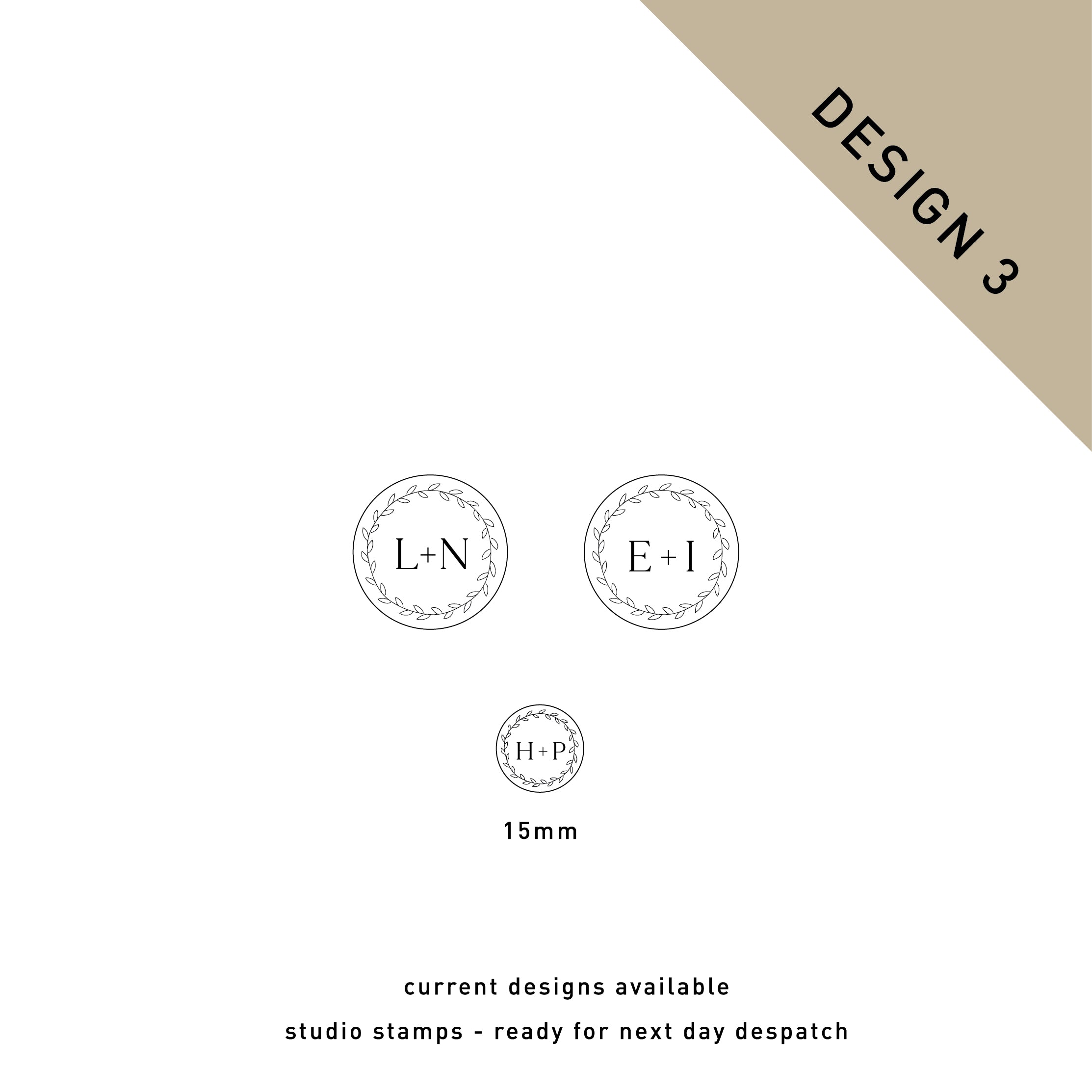 Studio Stock Custom Wax Seal Stamp  - Design 3