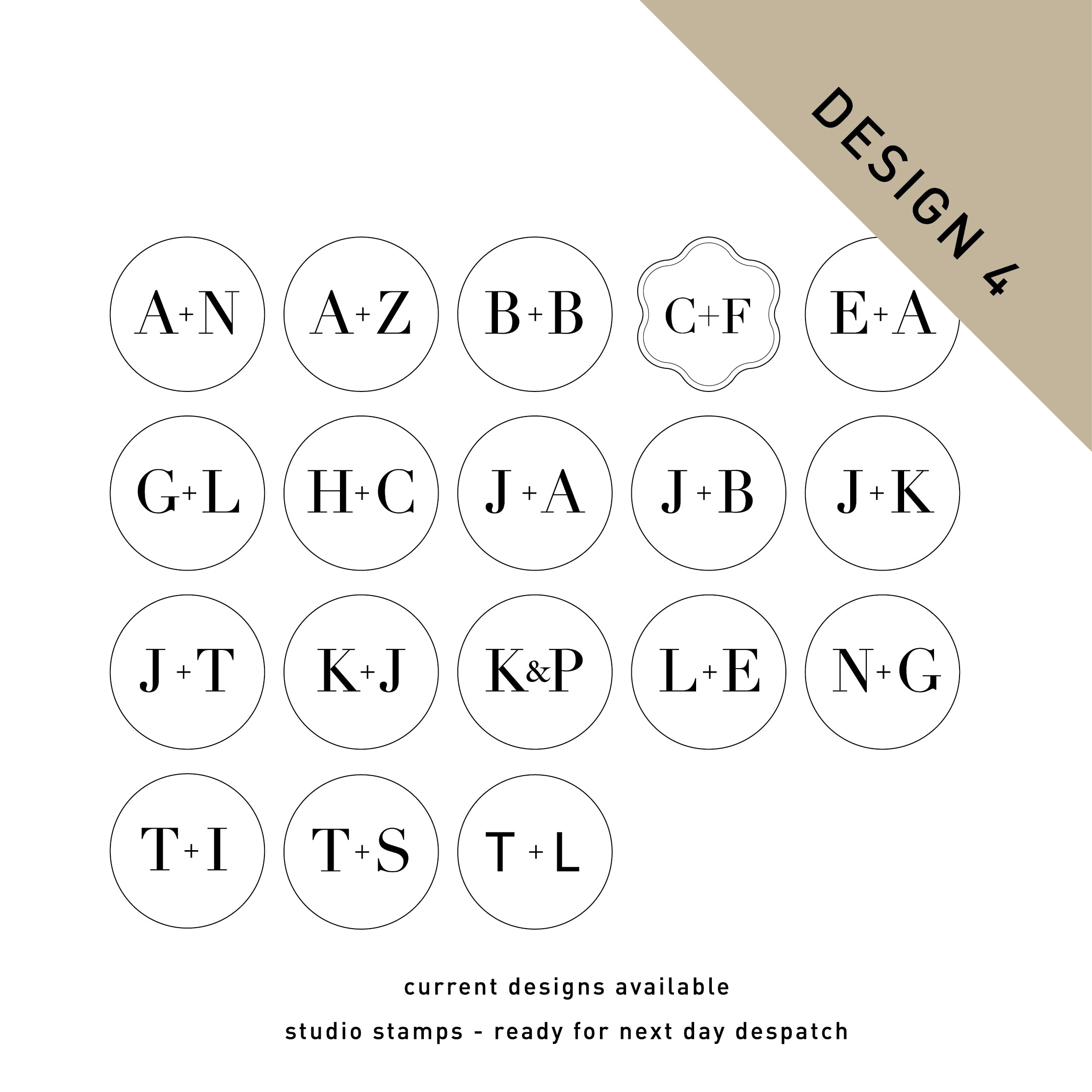 Studio Stock Custom Wax Seal Stamp  - Design 4