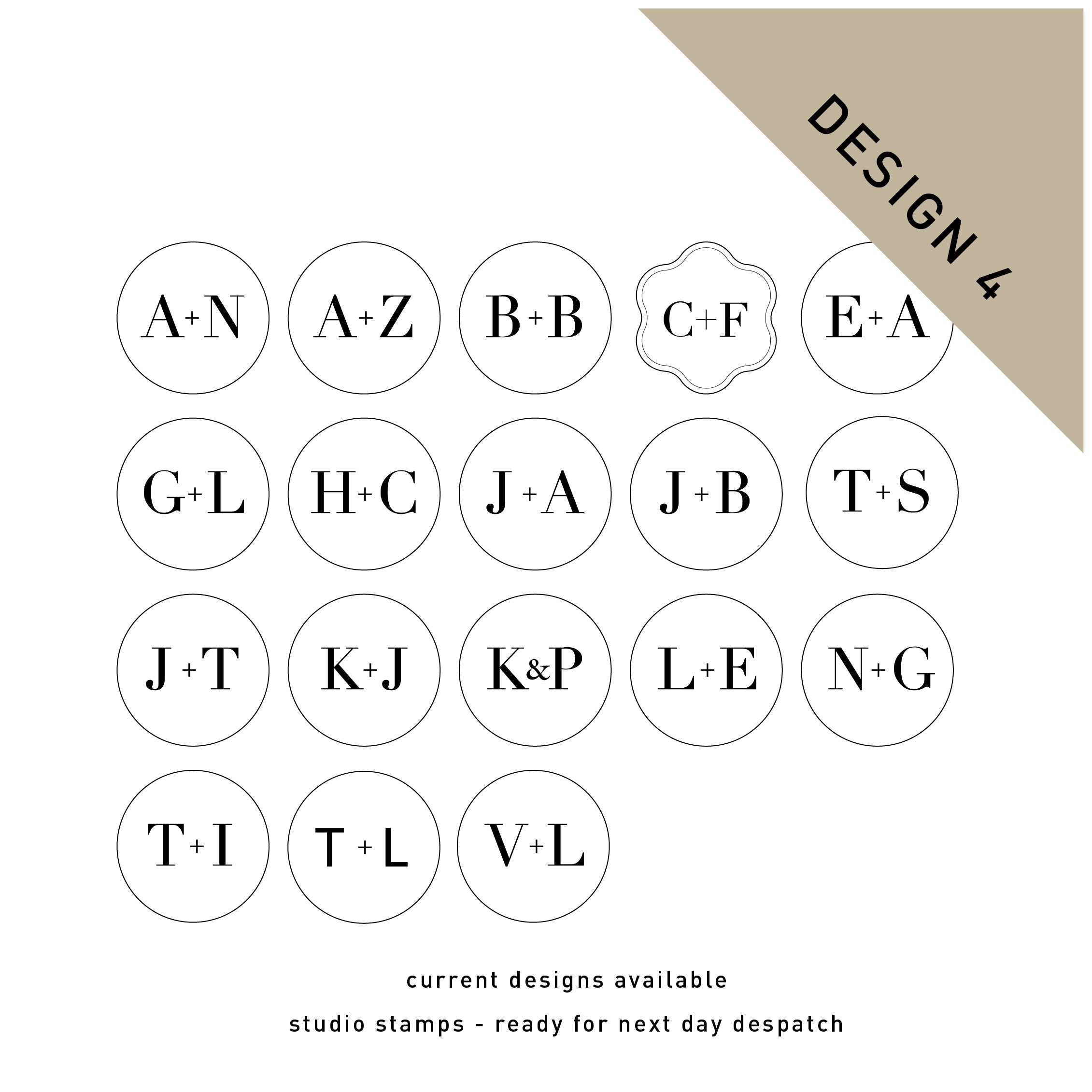 Studio Stock Custom Wax Seal Stamp - Design 4