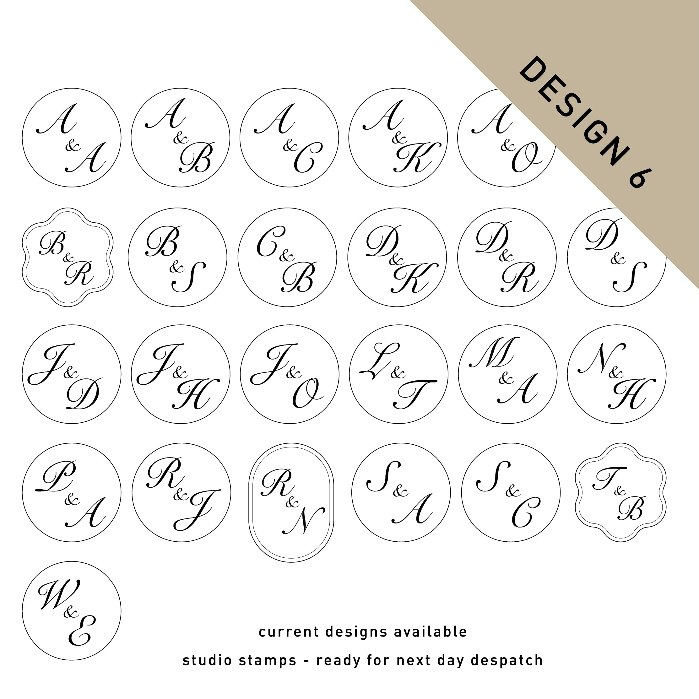 Studio Stock Custom Wax Seal Stamp  - Design 6