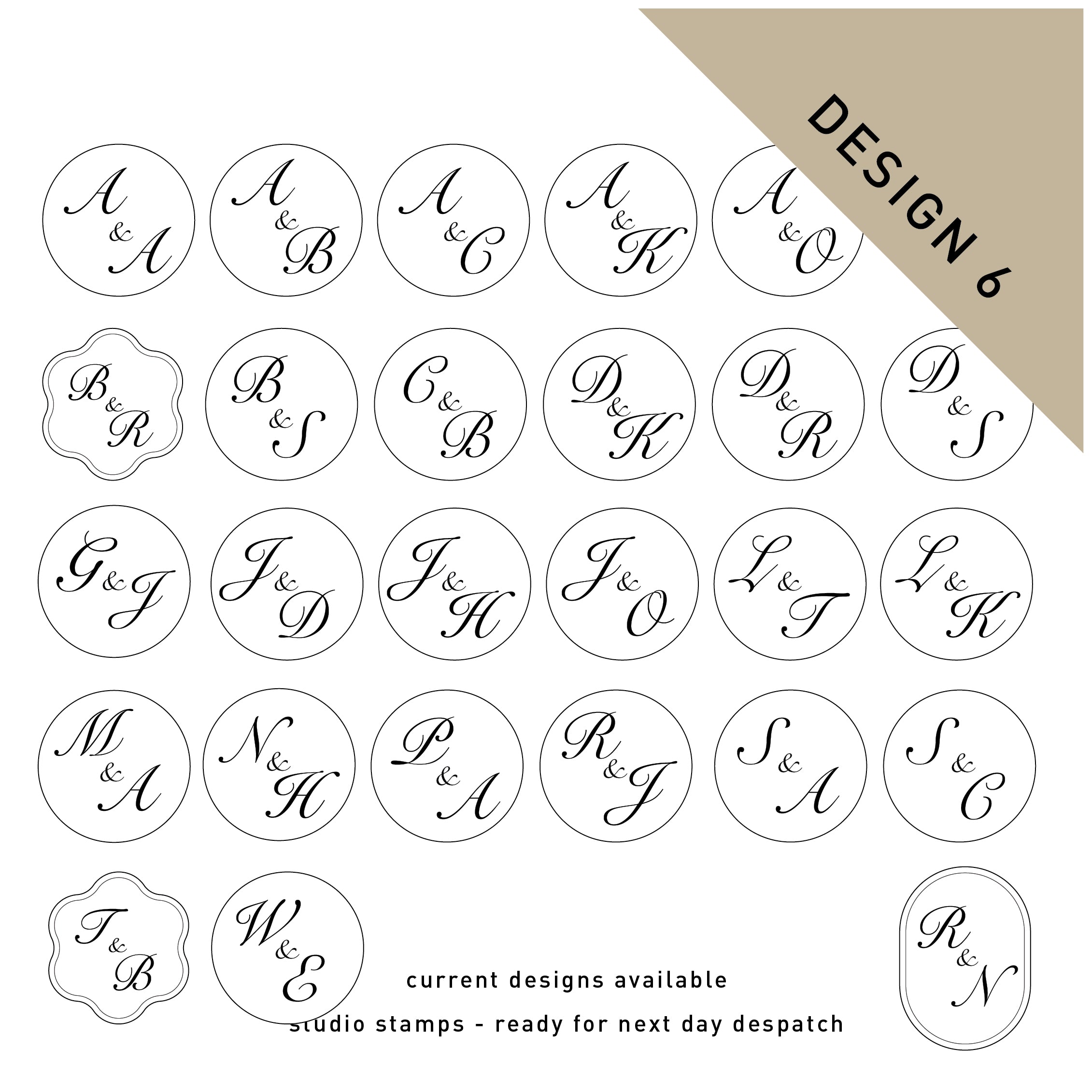 Studio Stock Custom Wax Seal Stamp - Design 6