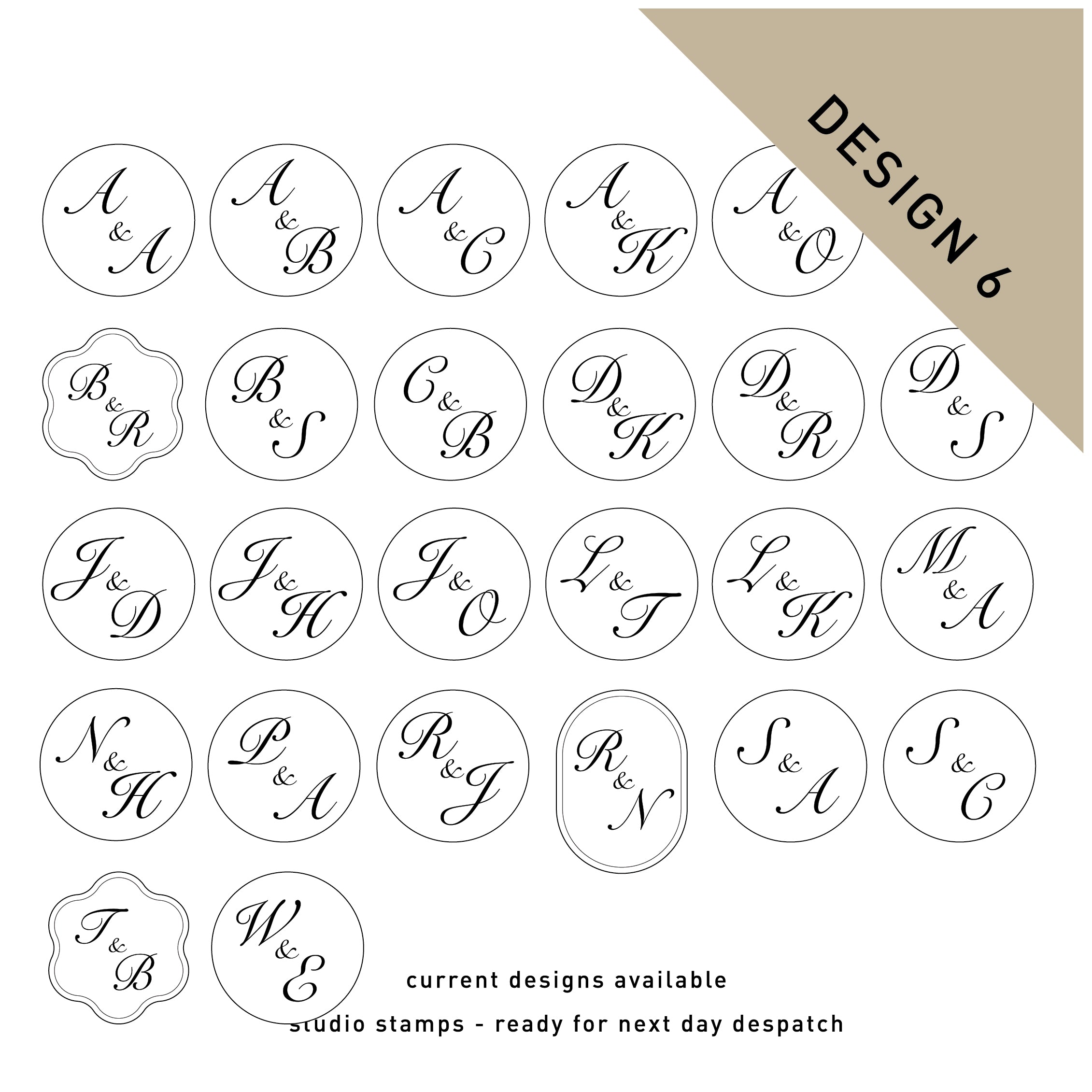 Studio Stock Custom Wax Seal Stamp - Design 6
