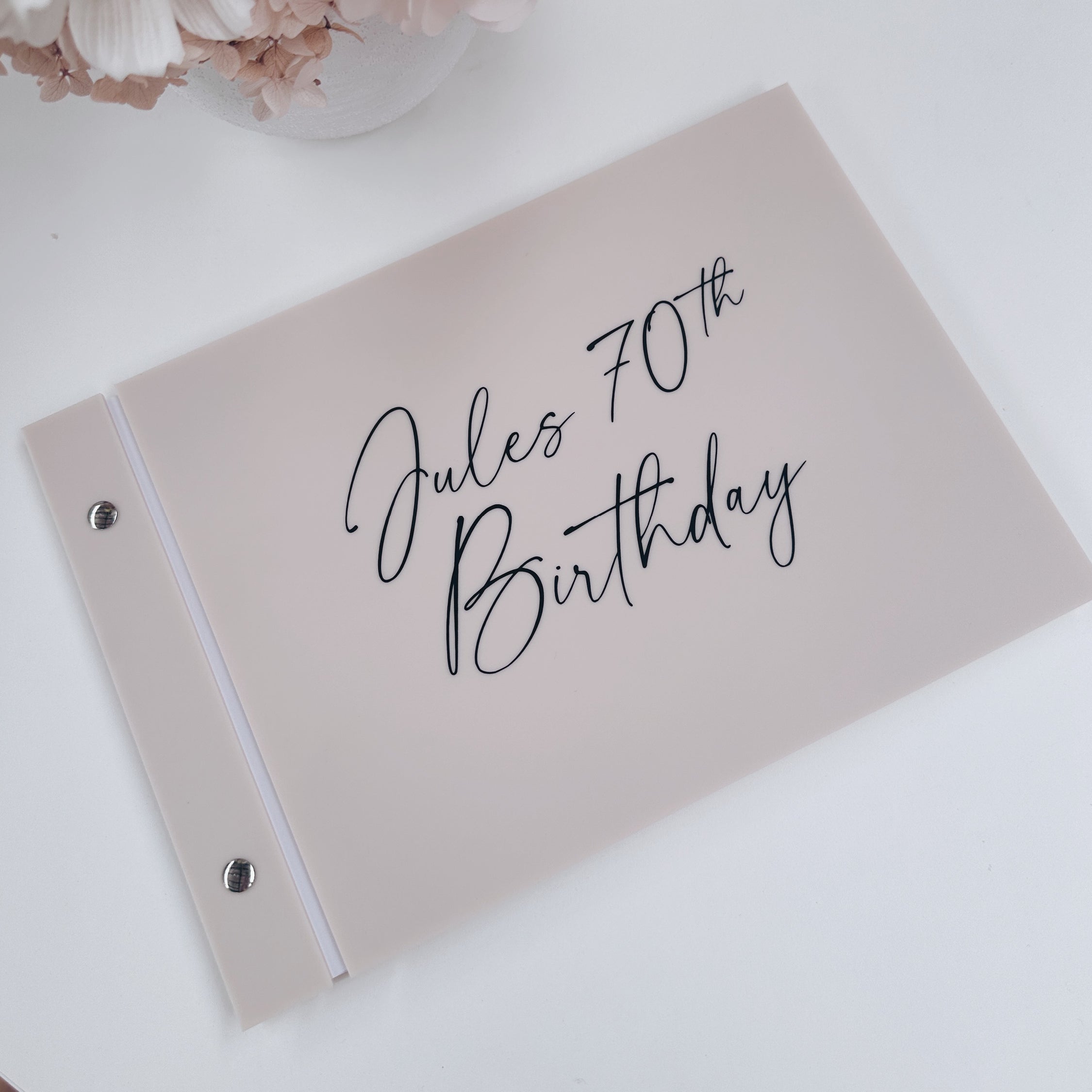 Large Custom Acrylic Guestbook