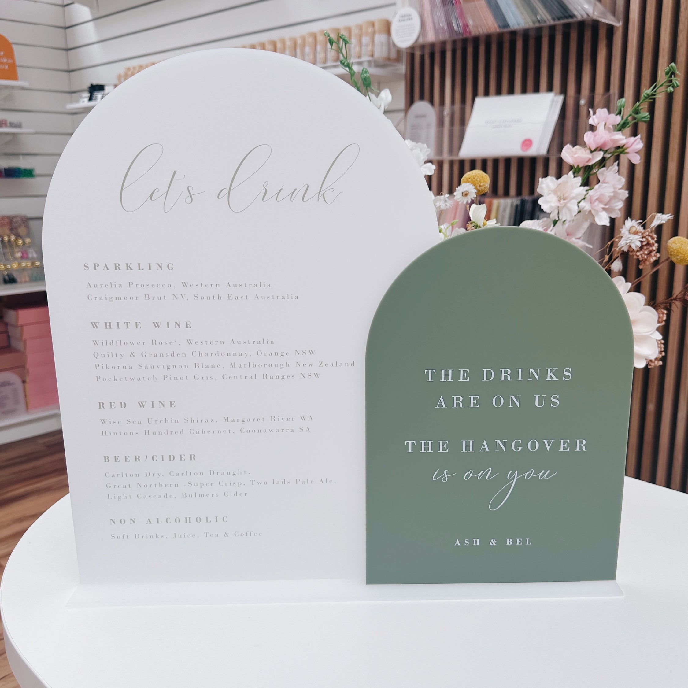 Dual Acrylic Sign - Various Sizes