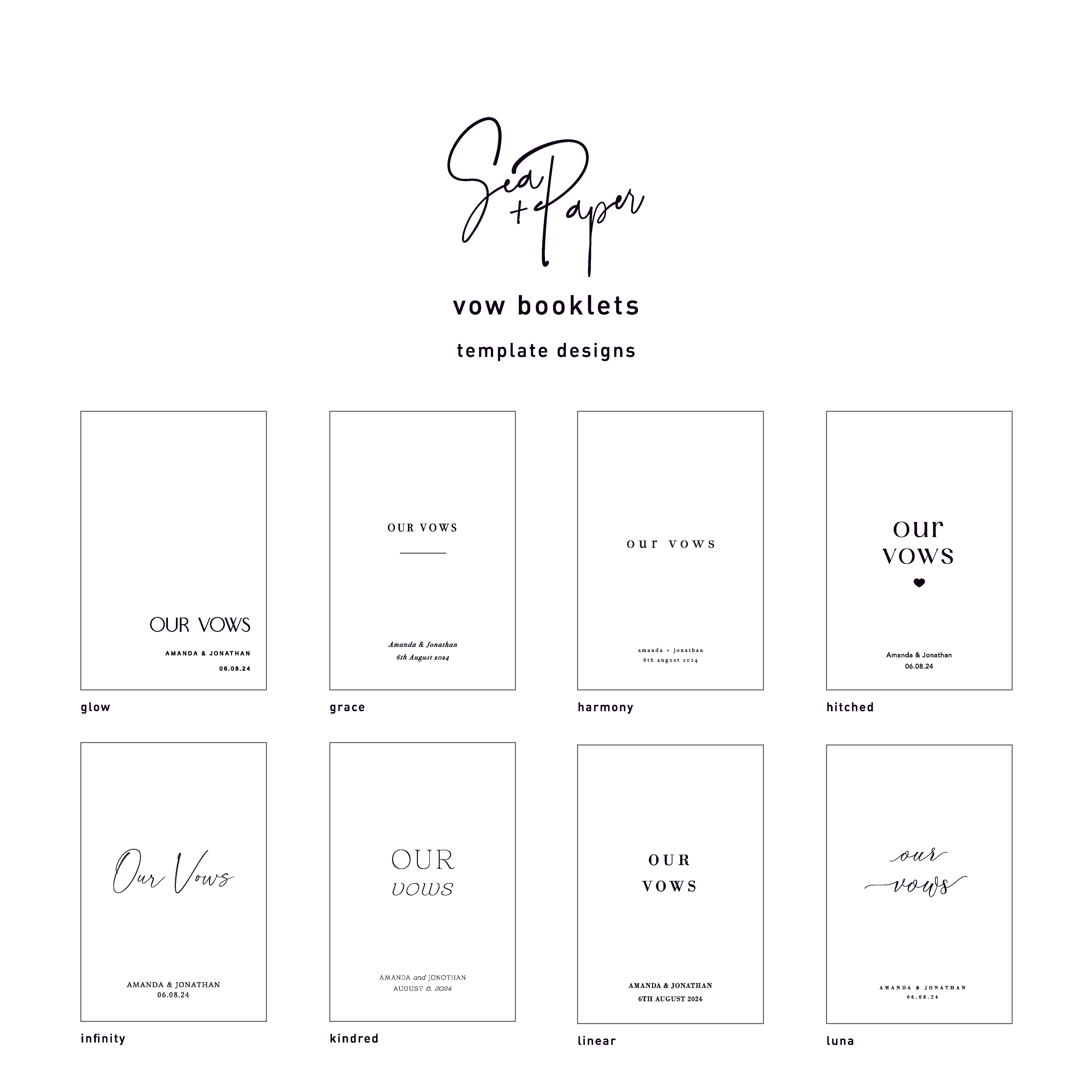 Set of Two Vow Books - White