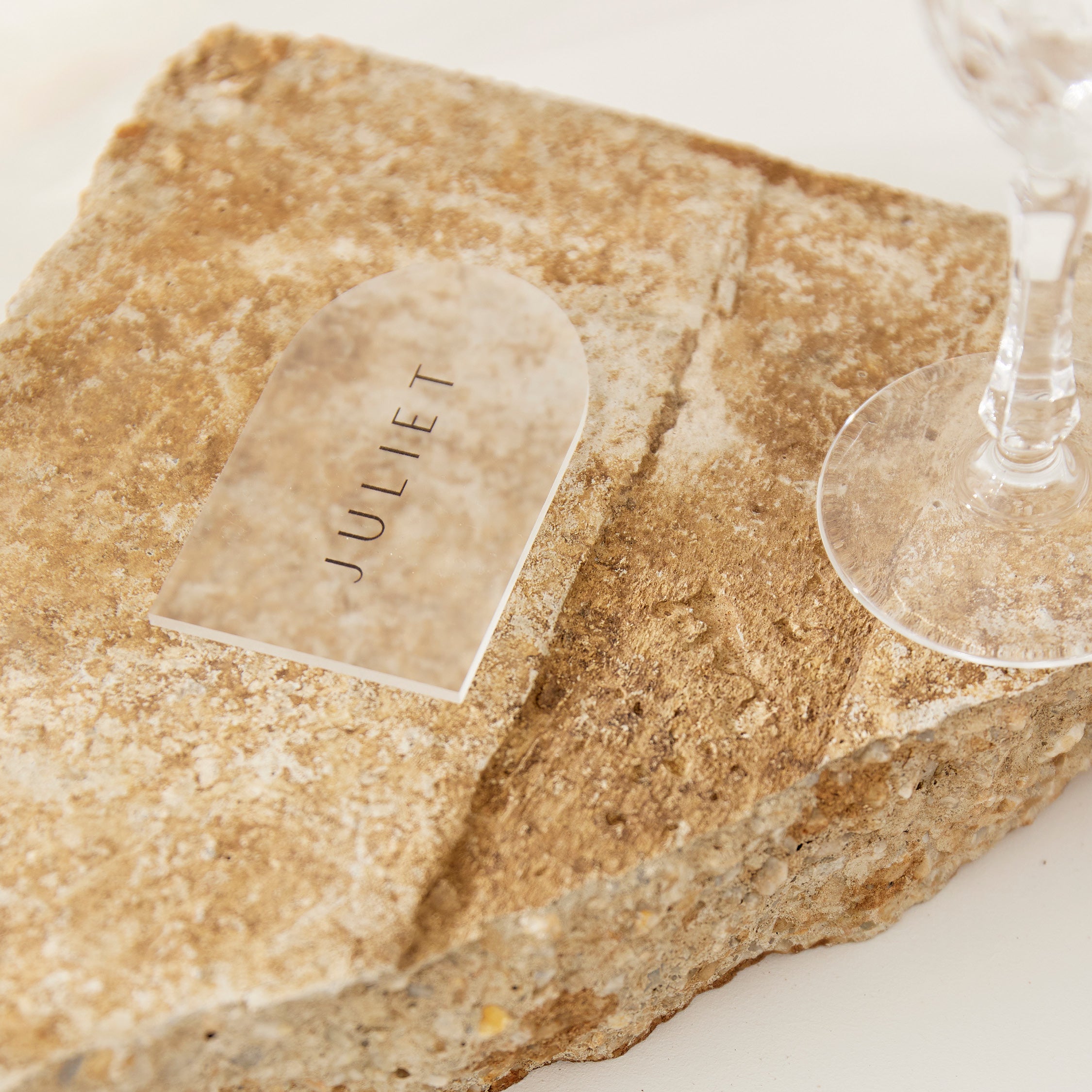 Acrylic Place Cards - Arch 90x50mm