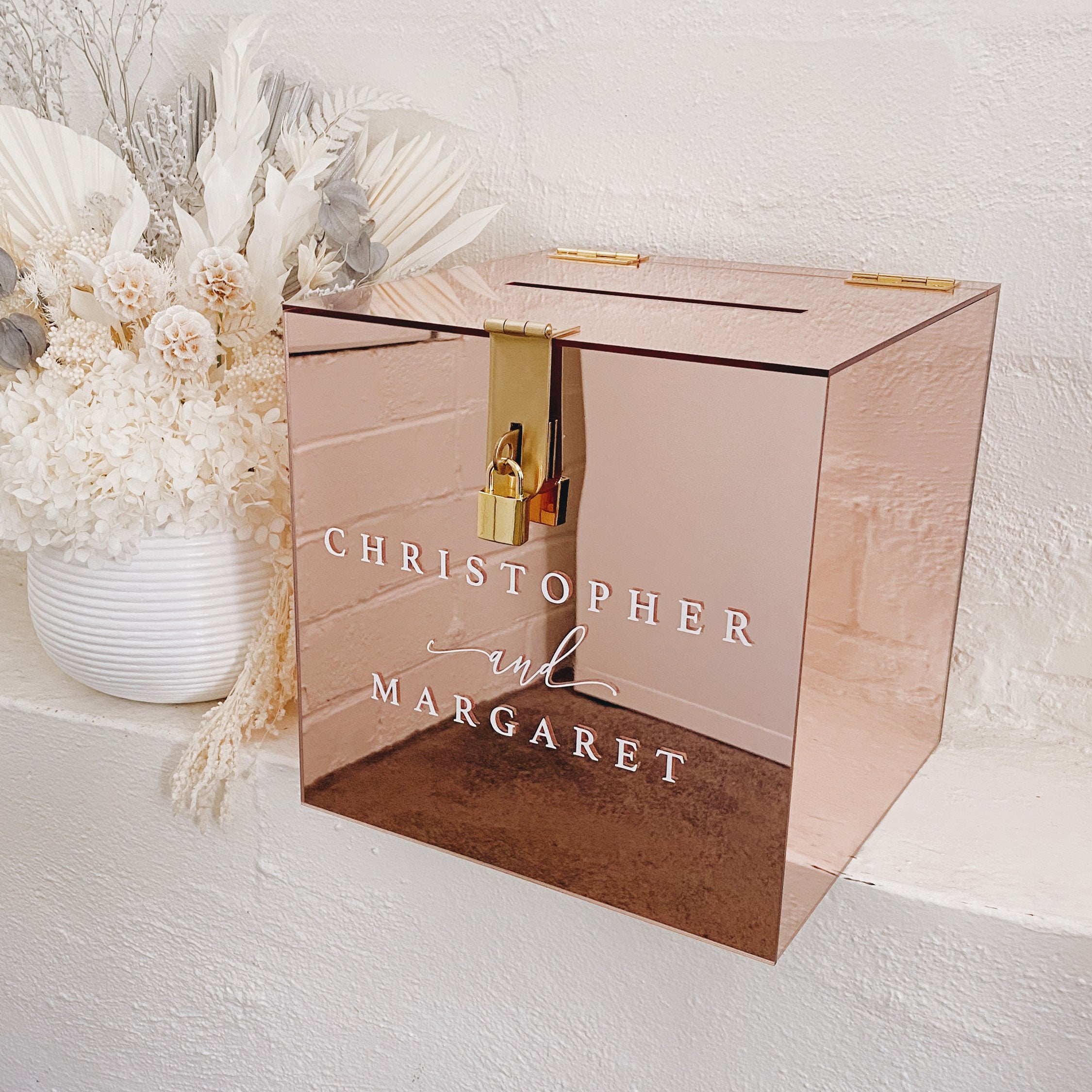 Acrylic Wishing Well - Mirror Rose Gold