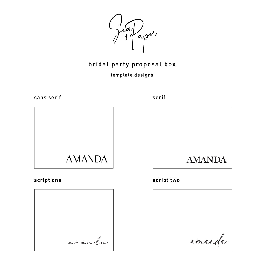 DIY Bridal Party Proposal Box - Floral